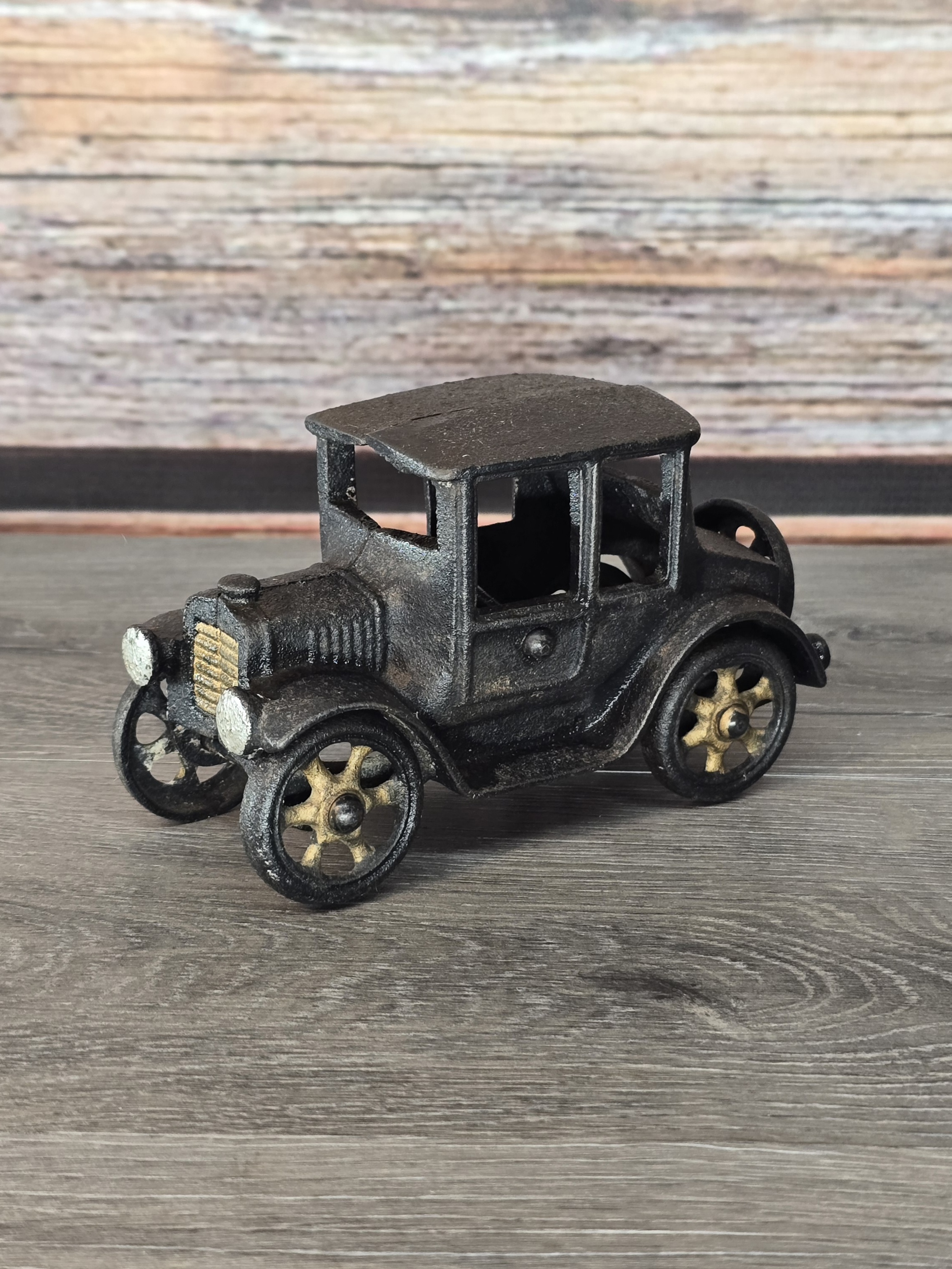 Antique Cast Iron Model T Coupe Car Toy