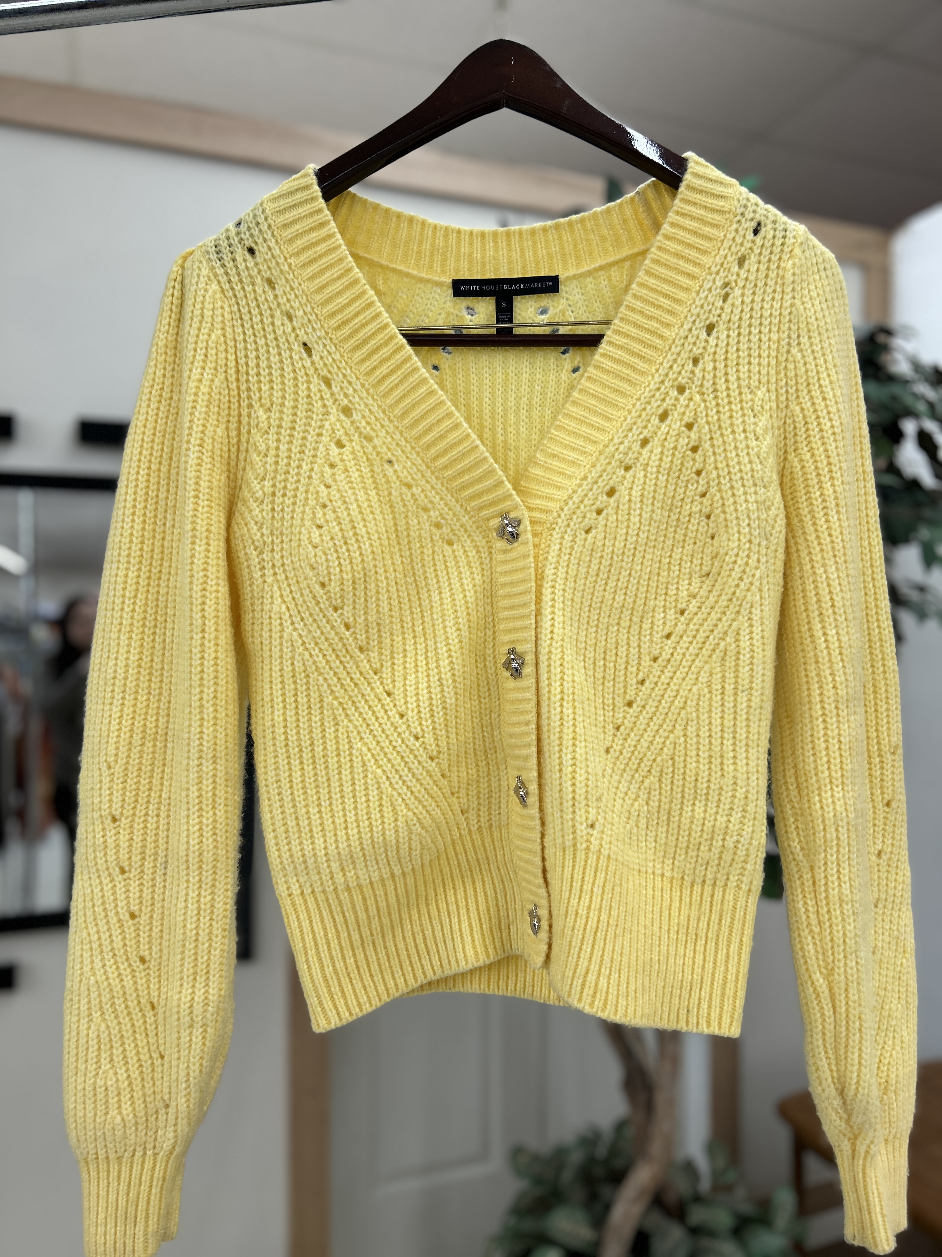 White House Black Market Honey Bee Cardigan