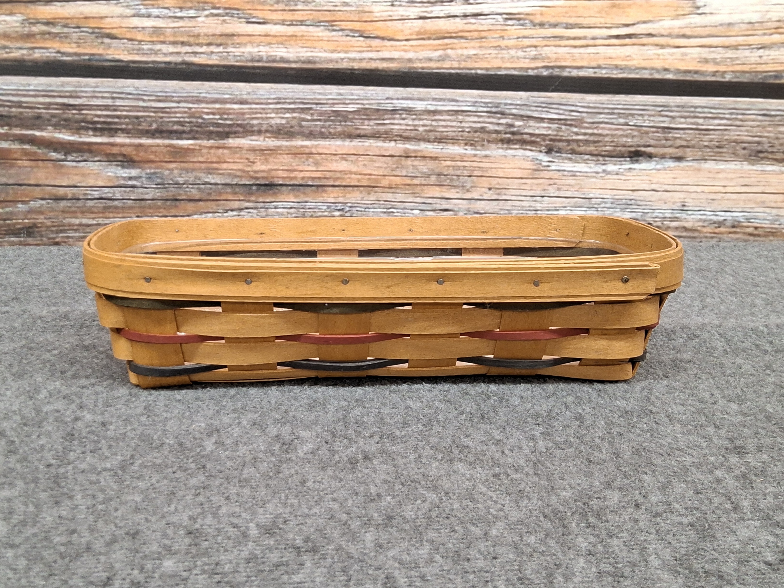 Longaberger Handwoven Basket with Plastic Liner (1994)