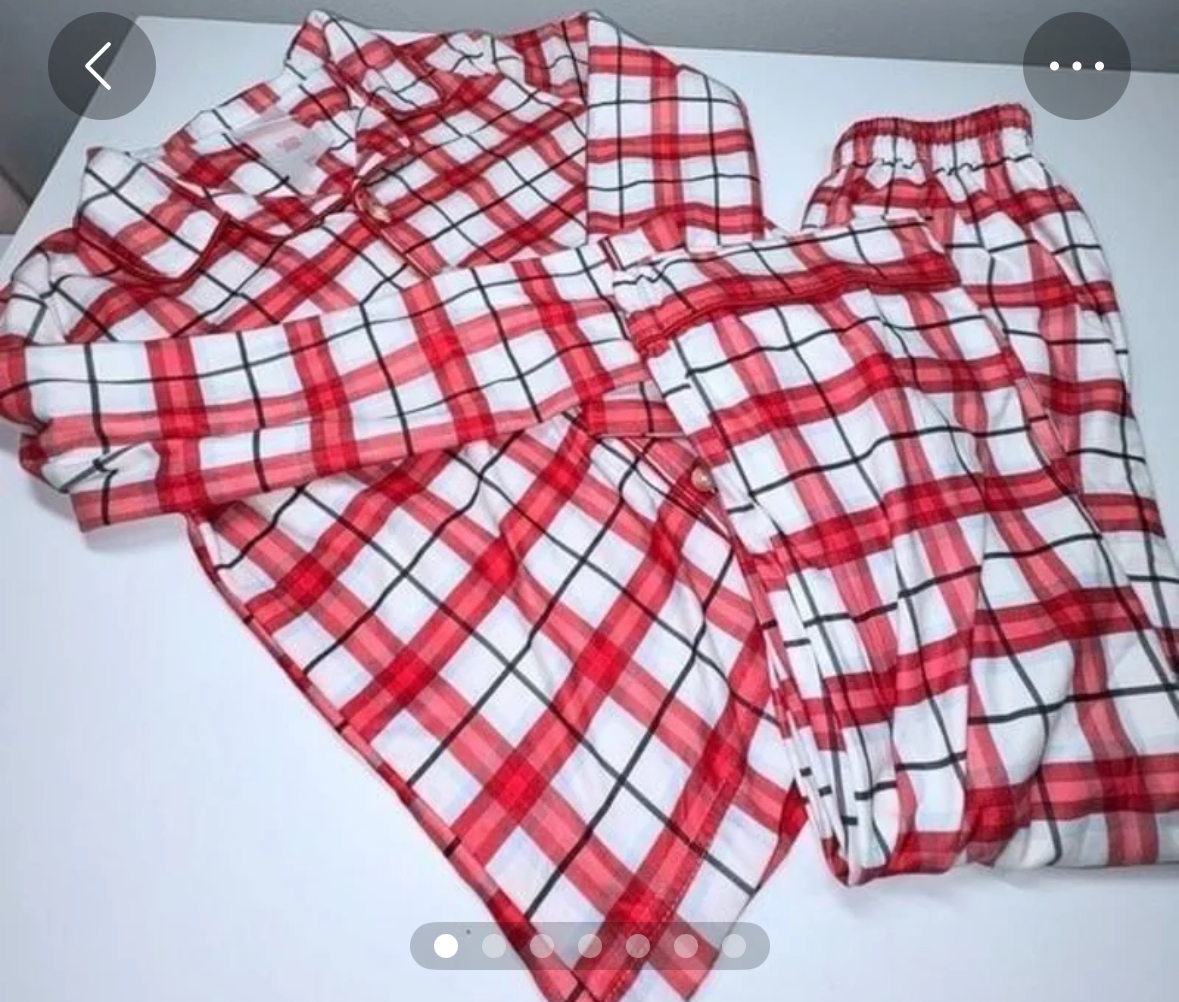 Size small kids unisex plaid pajama set Wondershop nwt