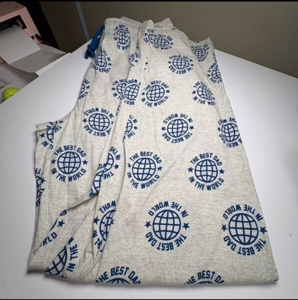 Best Dad In the World Pajama Pants, size medium, NWOT