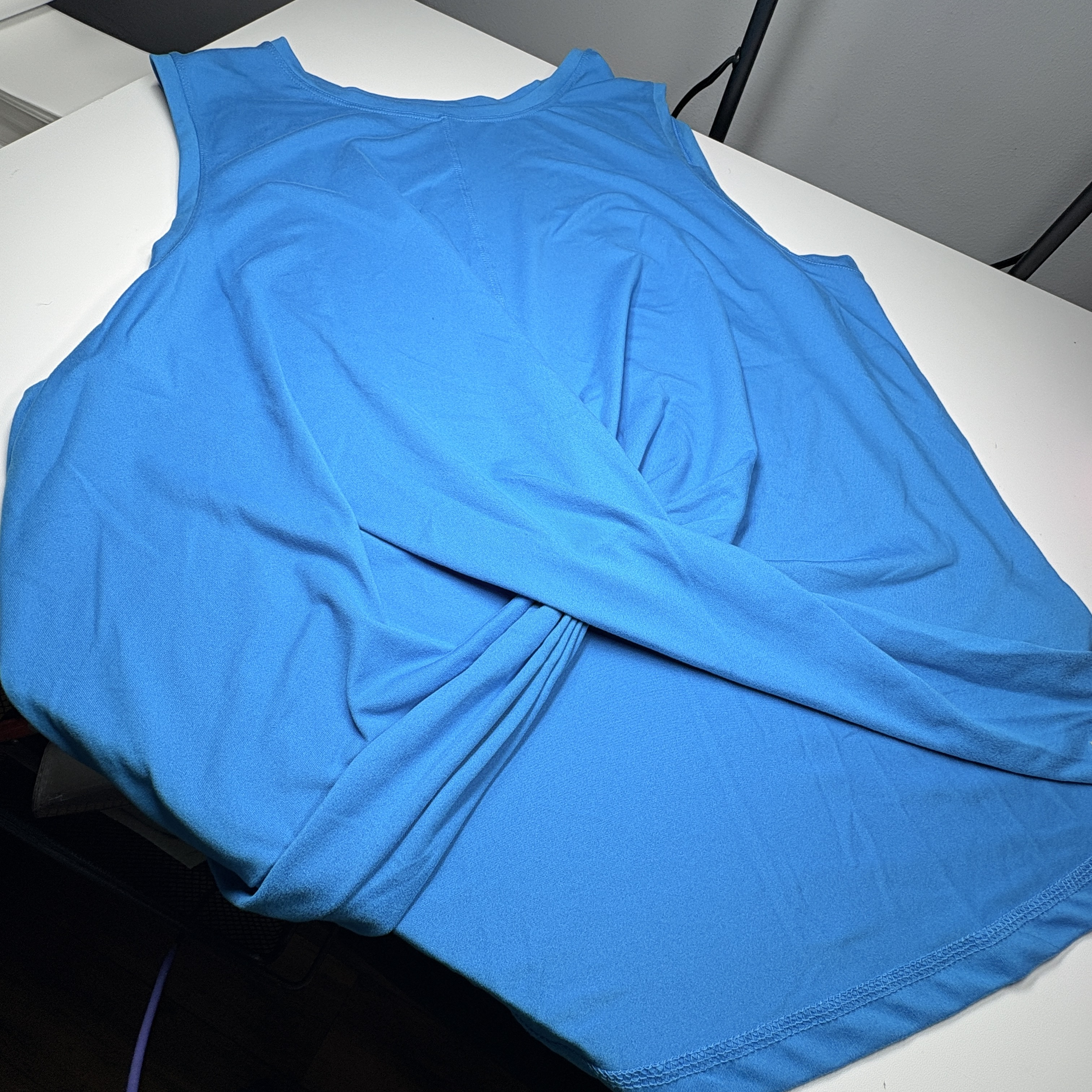 Bright Blue Sleeveless Tank Top  Lightweight Activewear