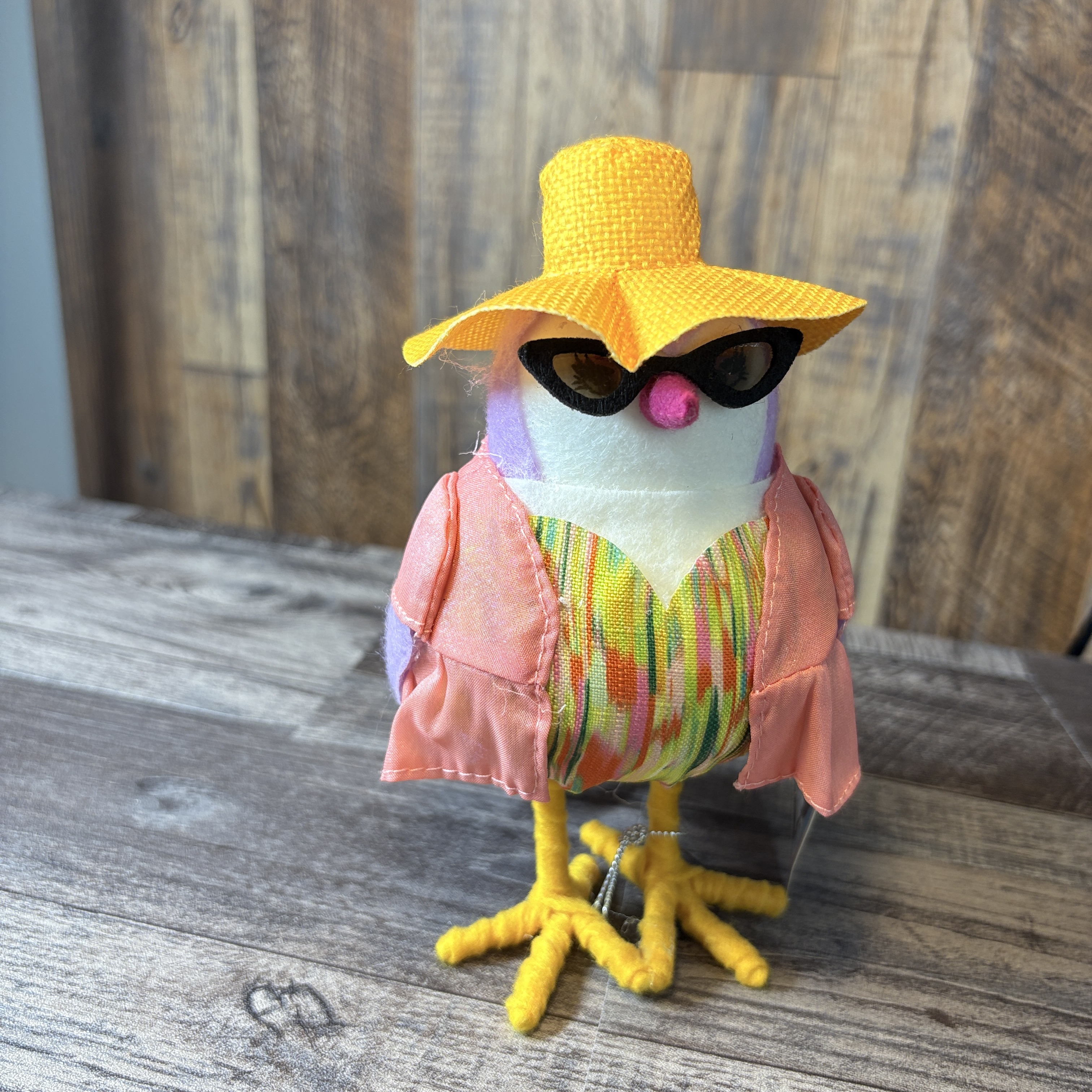 Beach, Felt Plush Summer Décor with Hat & Sunglasses