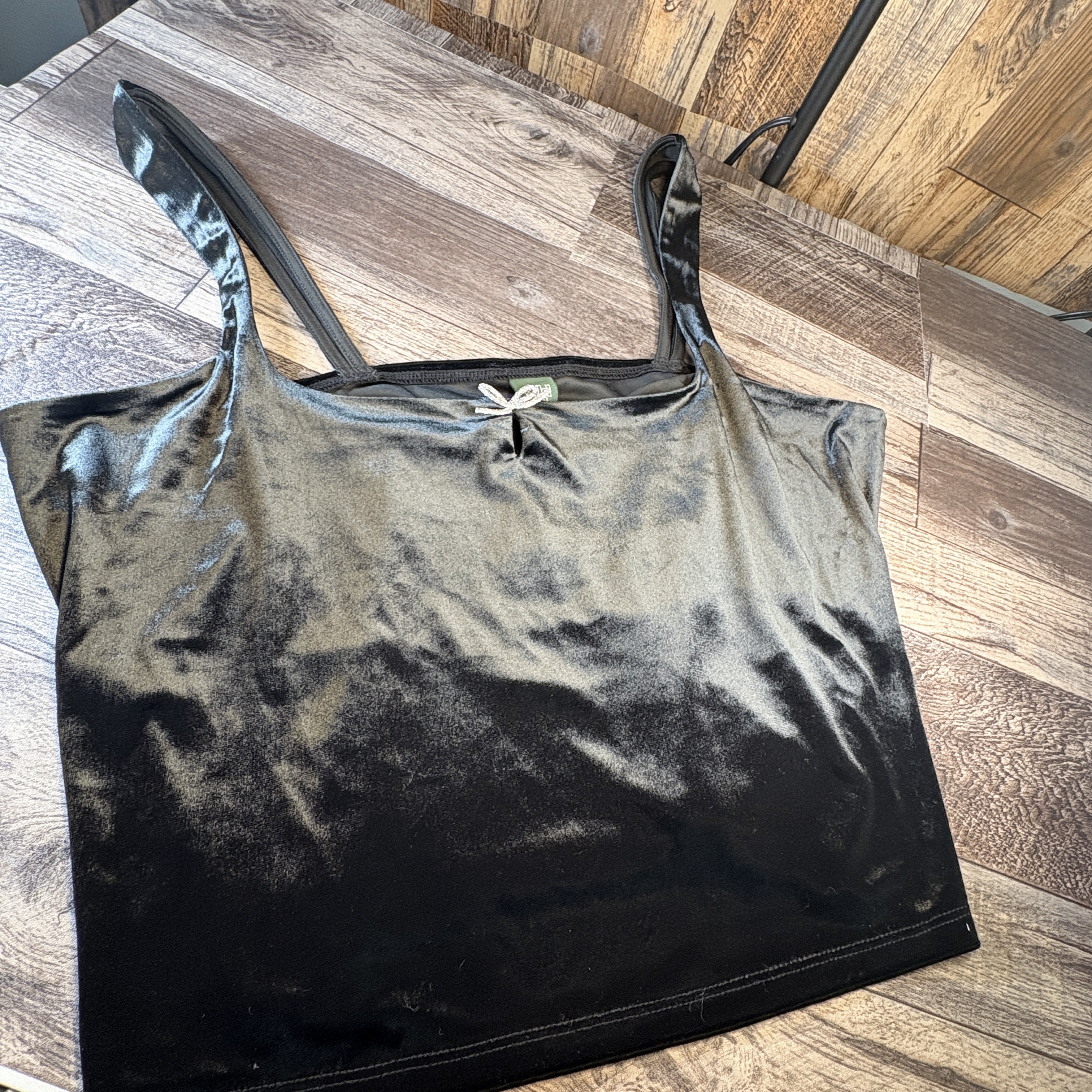 Wild Fable Black Velvet Tank Top