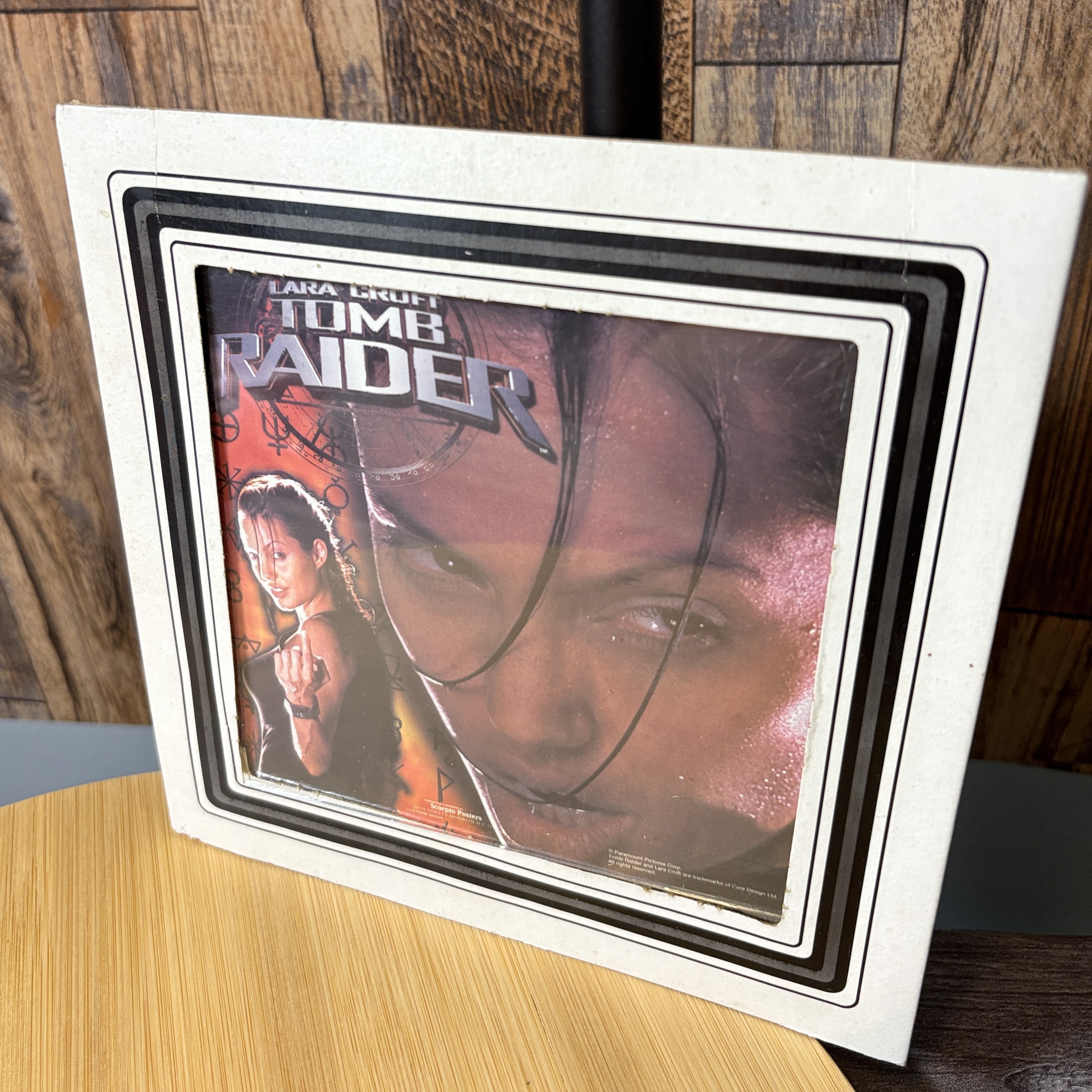 Vintage Carnival Souvenir Prize | Tomb Raider Lara Croft Movie Promo Framed Display