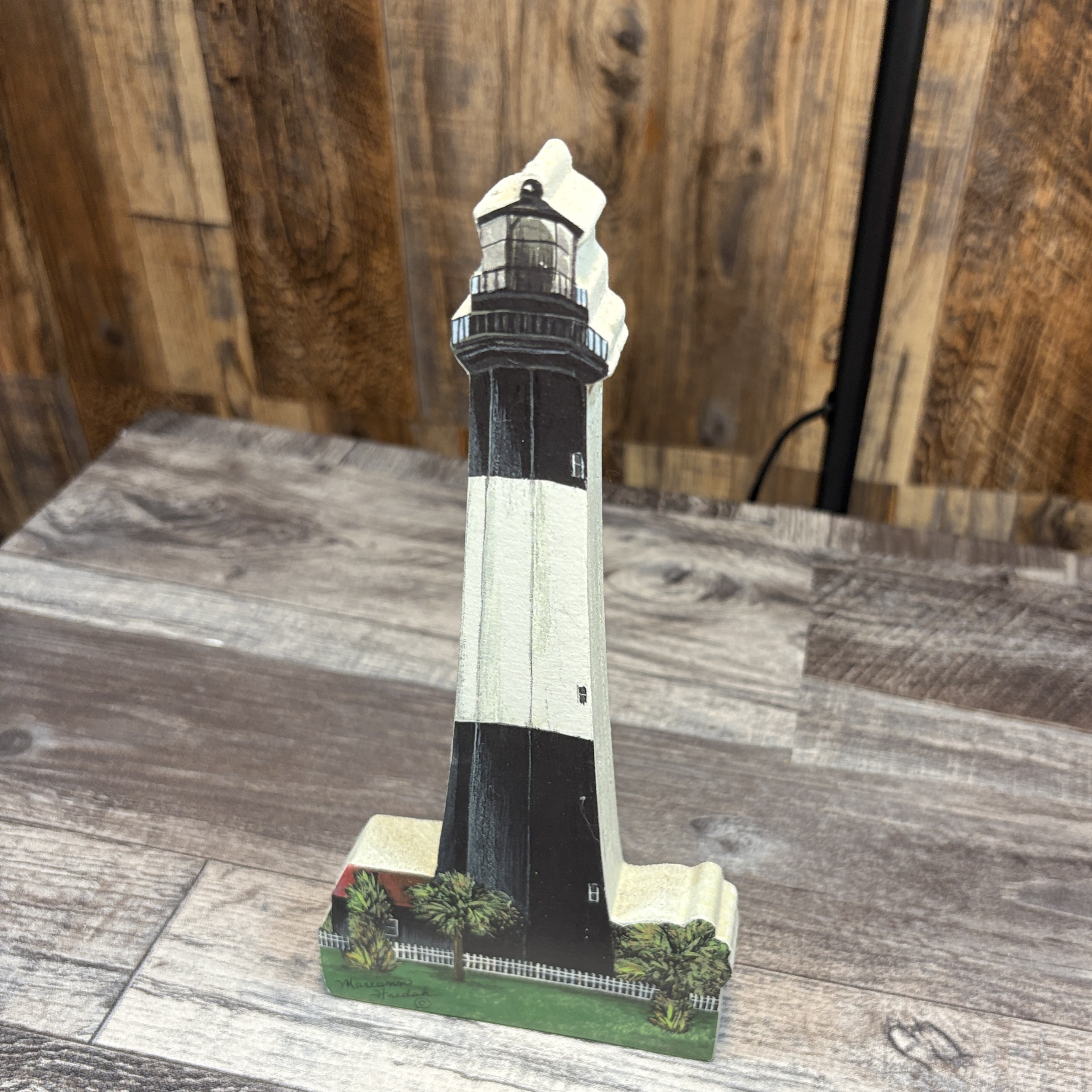 Tybee Island Lighthouse Wooden Souvenir | Vintage Coastal Georgia Decor | Nautical Collectible 1773 / 1867