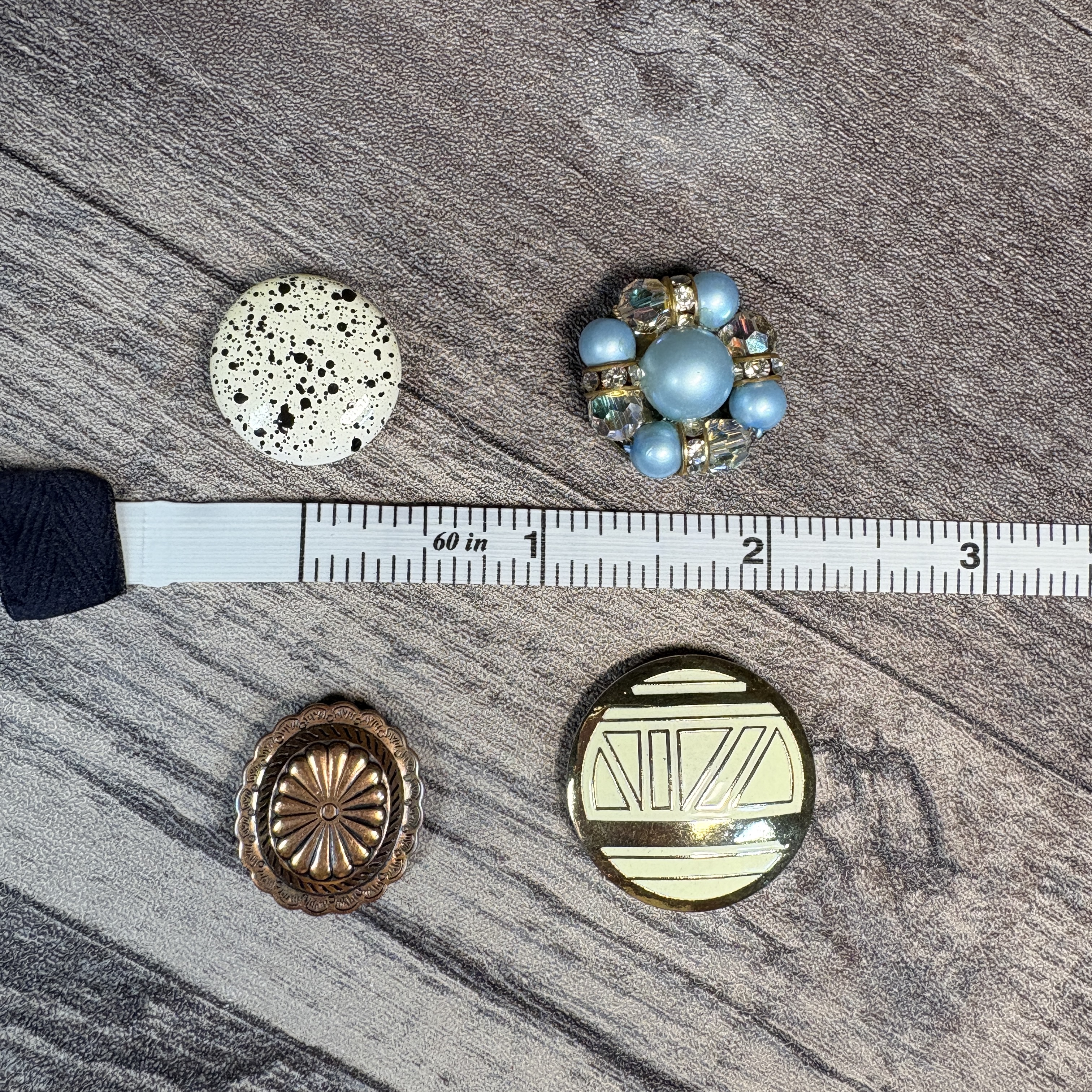 Handmade Magnets – Vintage Earring Repurposed Set (Lot of 4)