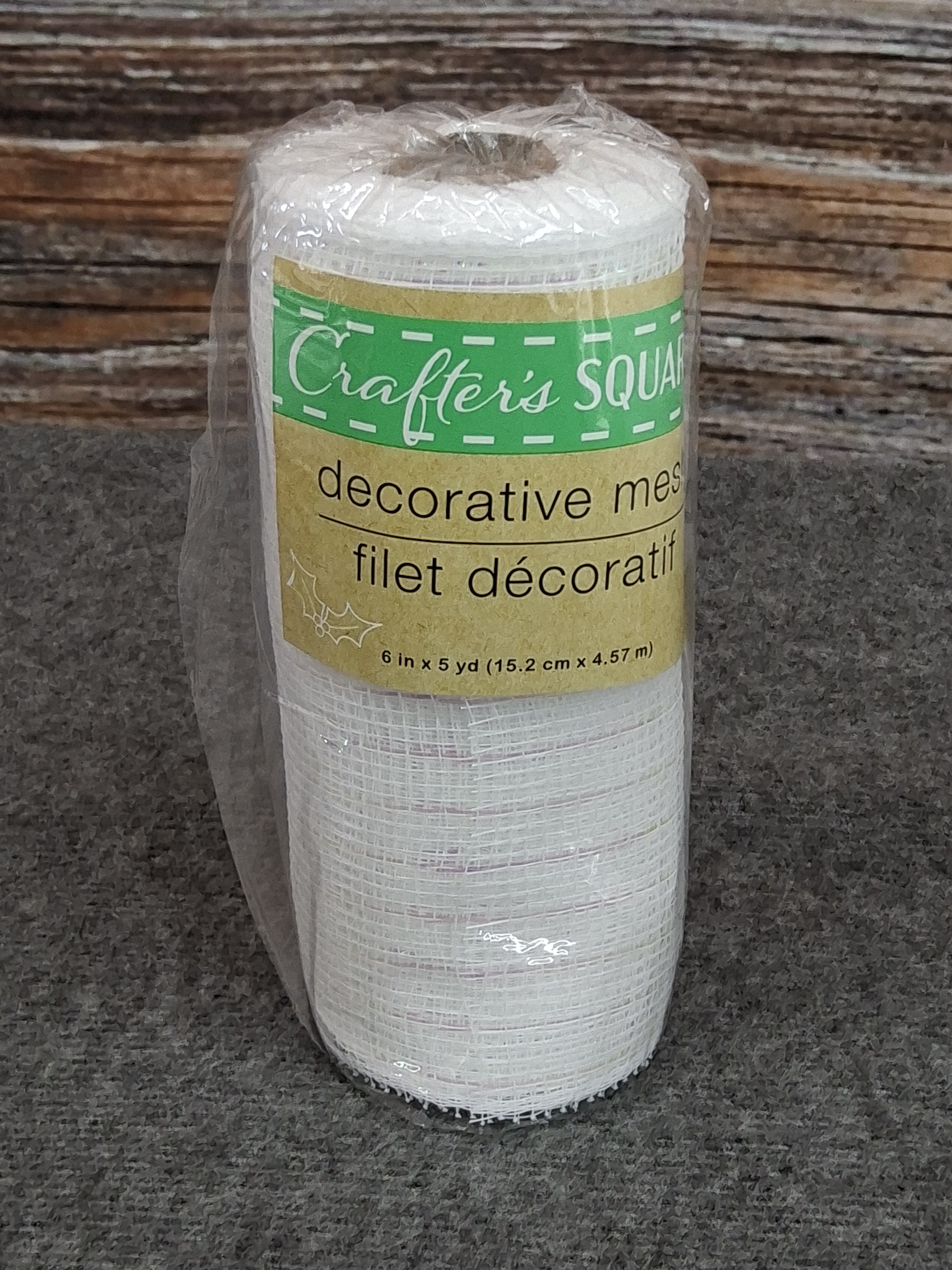 Crafter’s Square White Decorative Mesh Roll 6" x 5yd