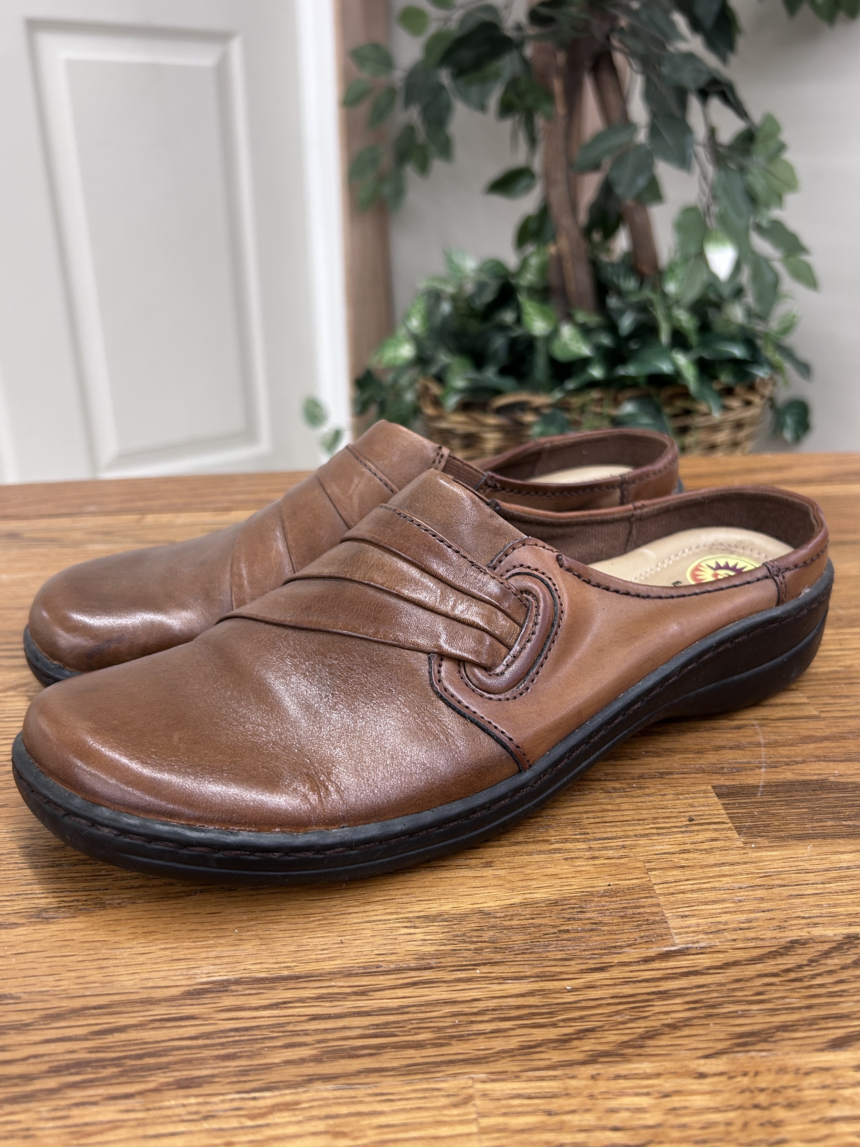 Earth Spirit Women's Jenny Leather Brown Slip On Shoes