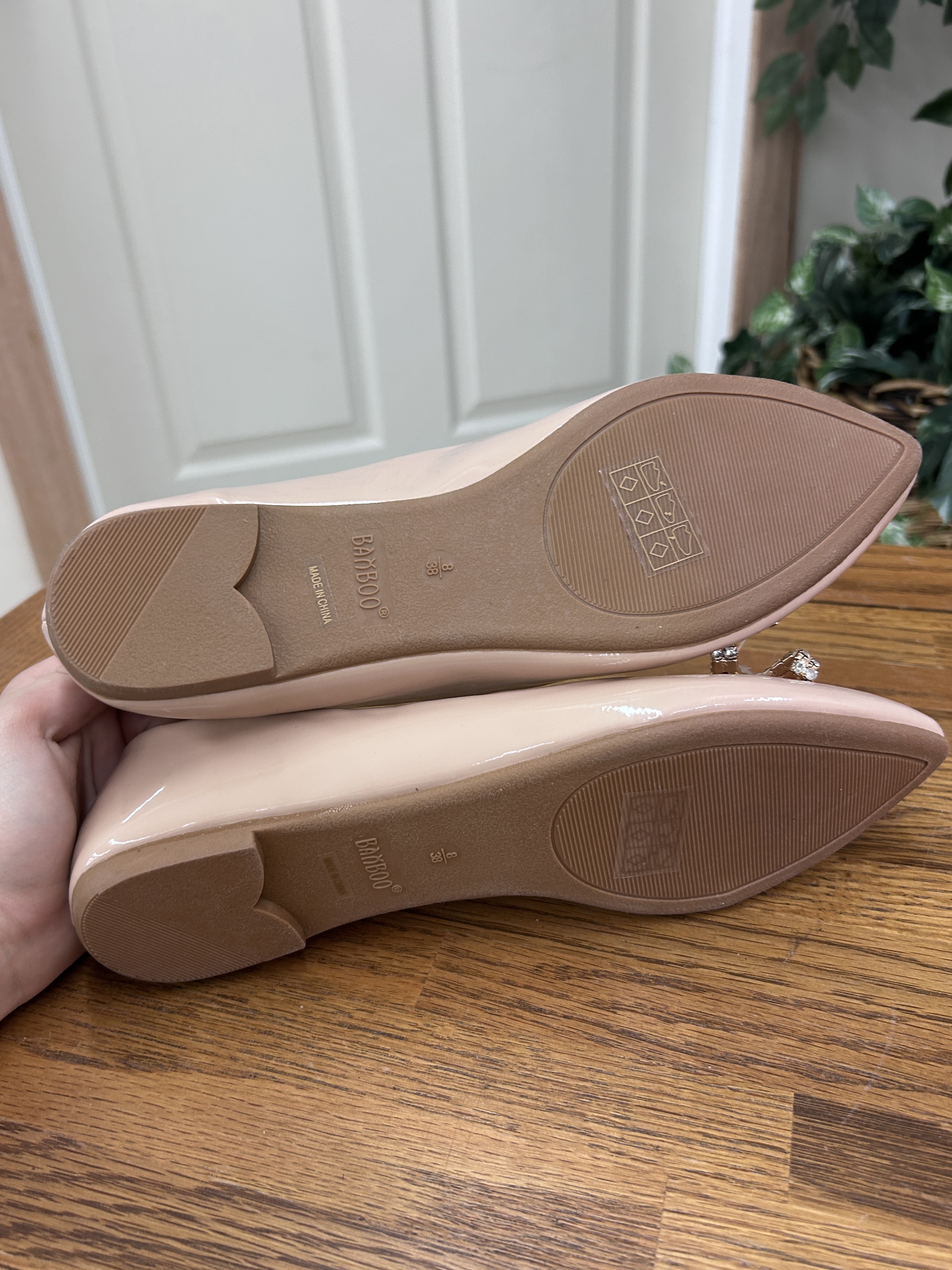 Nude Beige Pointed Ballet Flats