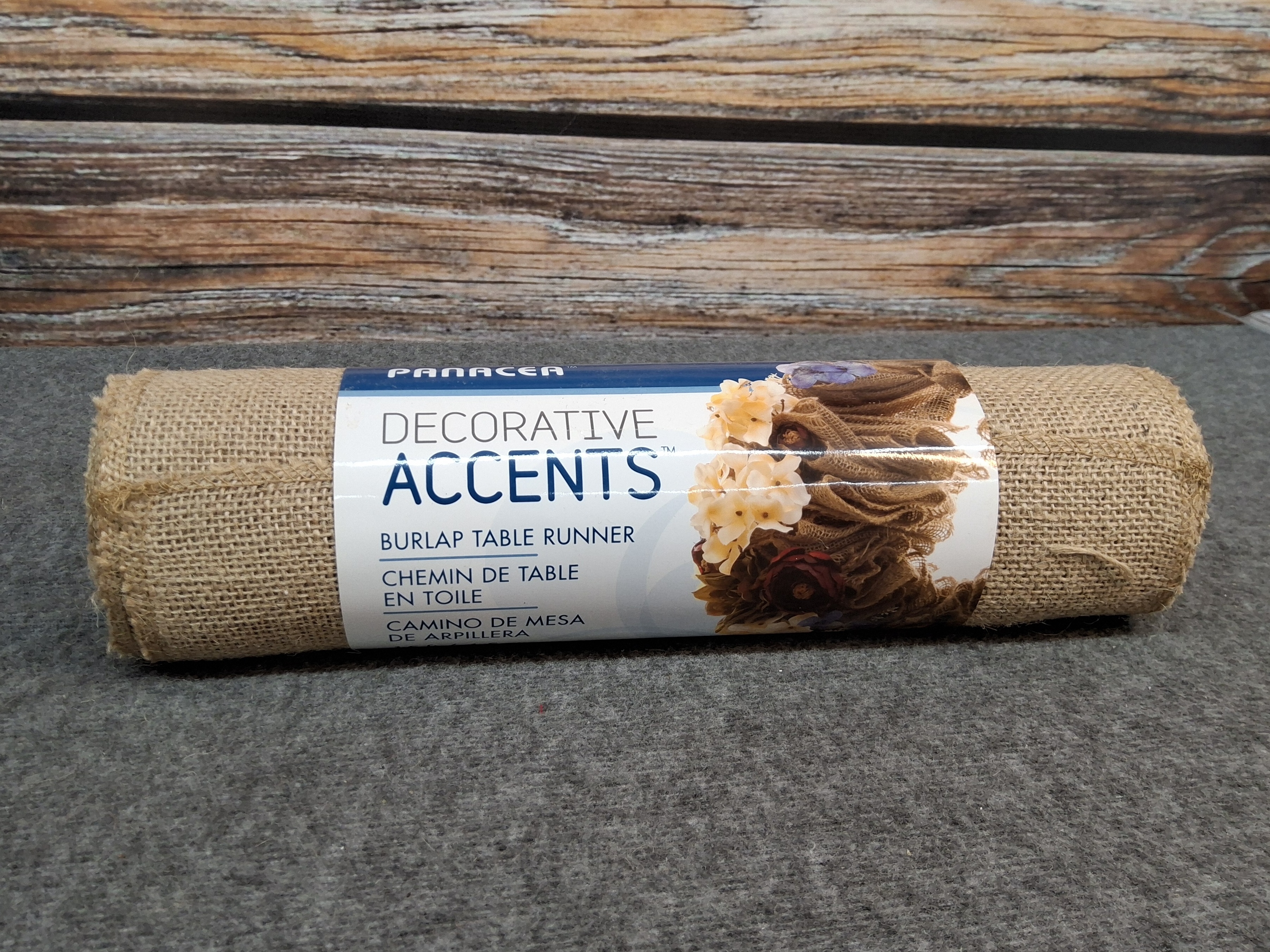 Panacea Decorative Accents Burlap Table Runner