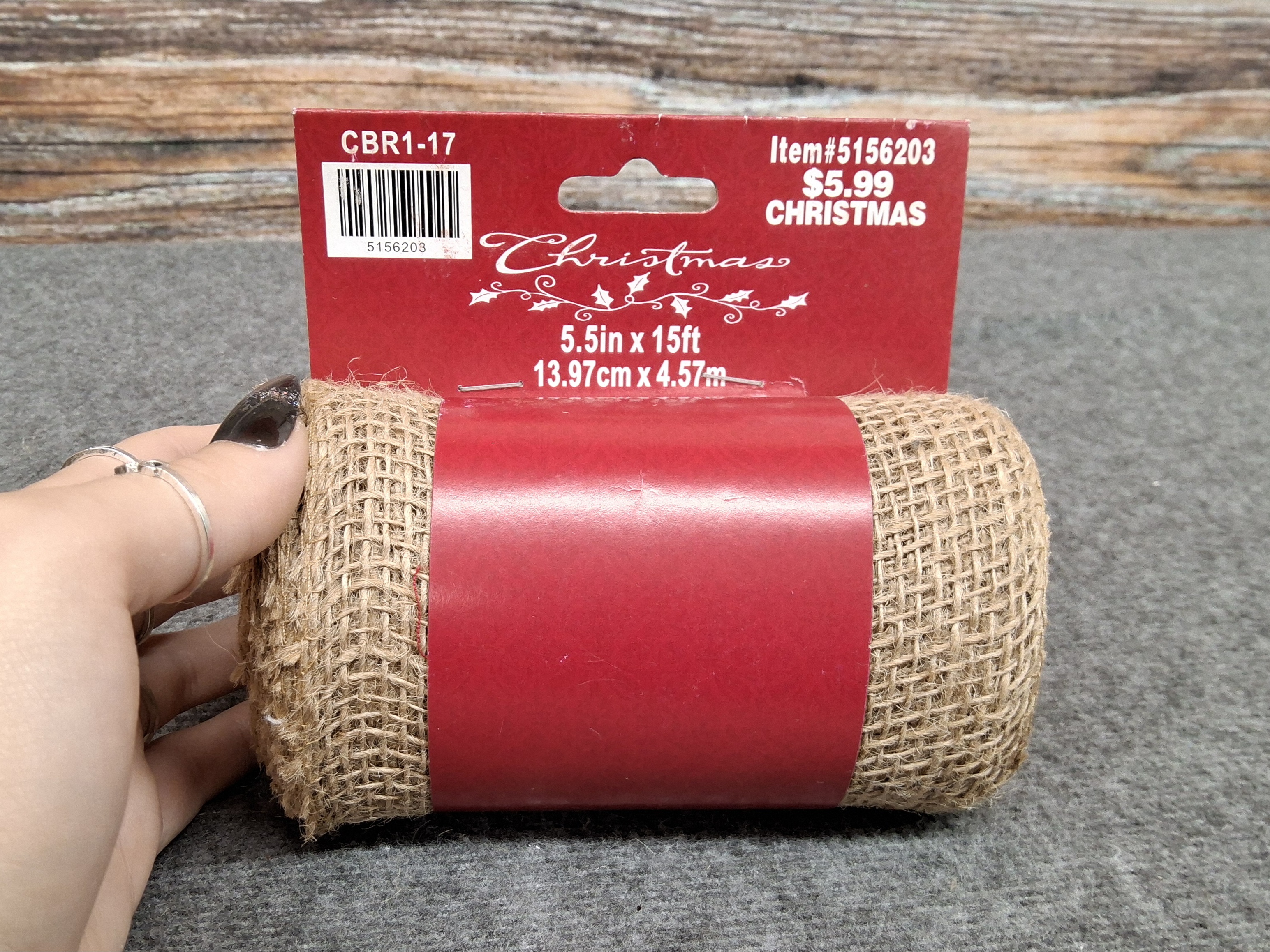 Hobby Lobby Burlap Ribbon Roll 5.5" x 15ft