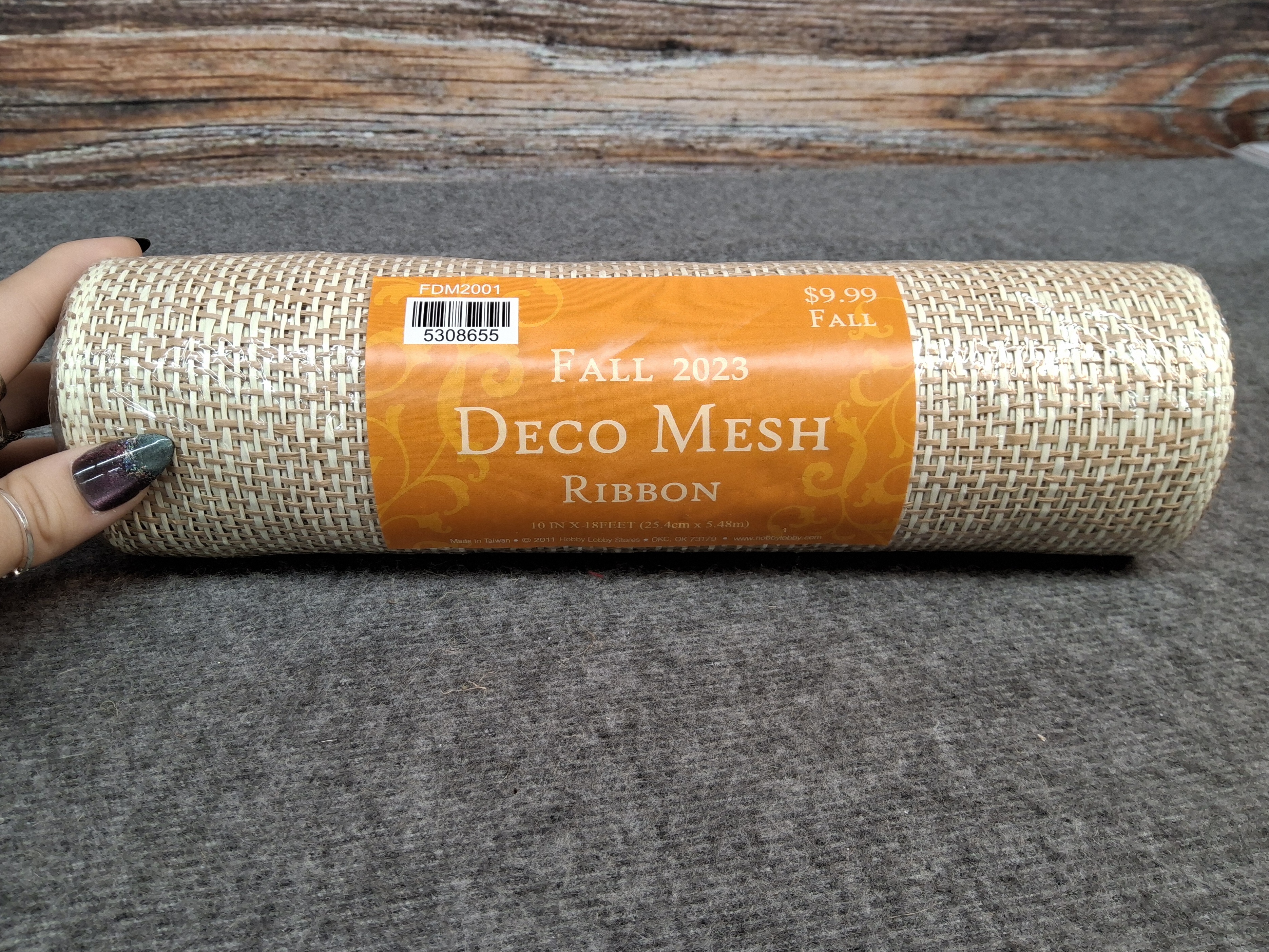 Hobby Lobby Fall 2023 Deco Mesh Ribbon 10" x 15ft