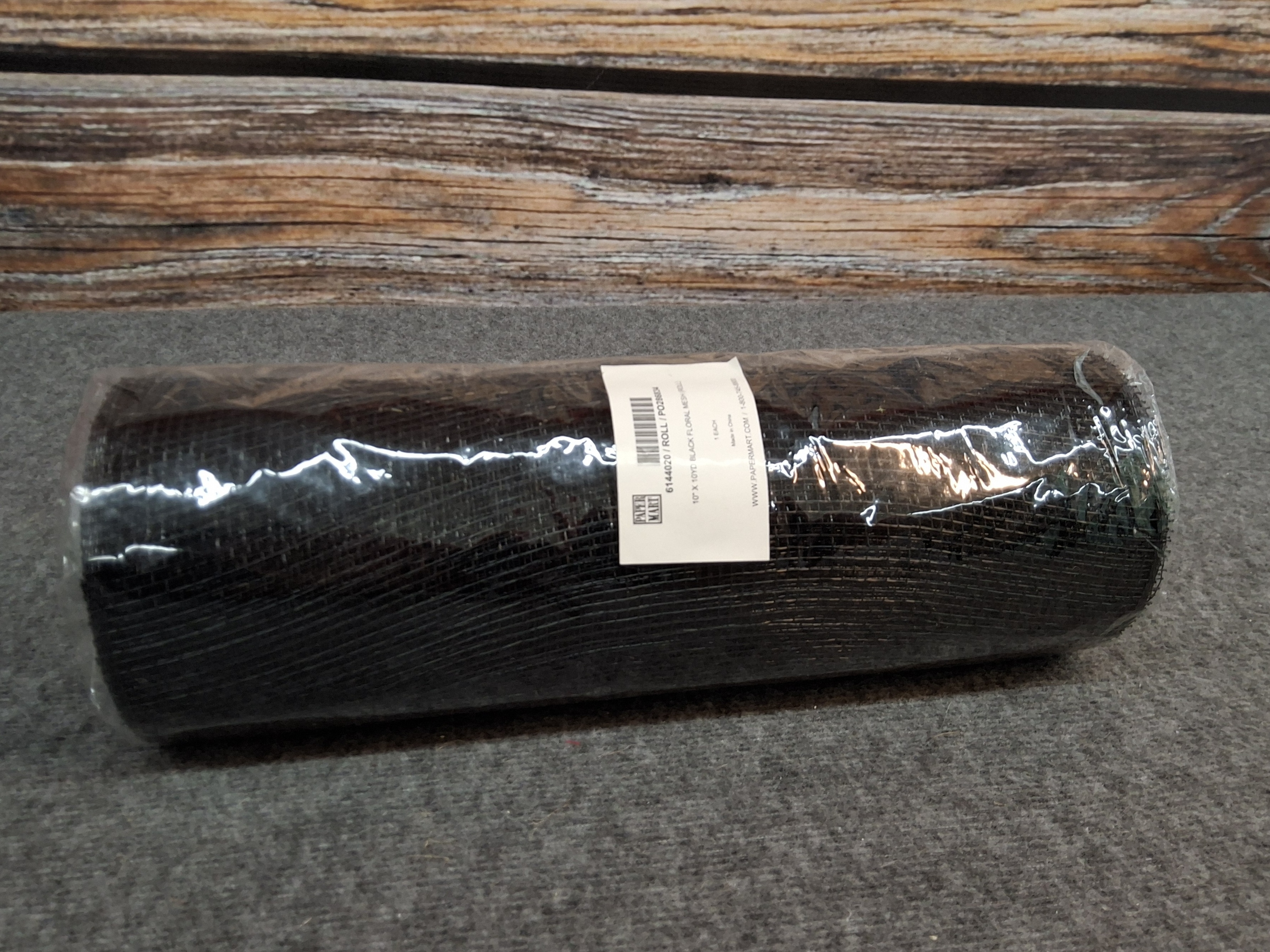 MESH Craft Outlet Black Deco Mesh Ribbon 12" x 30ft