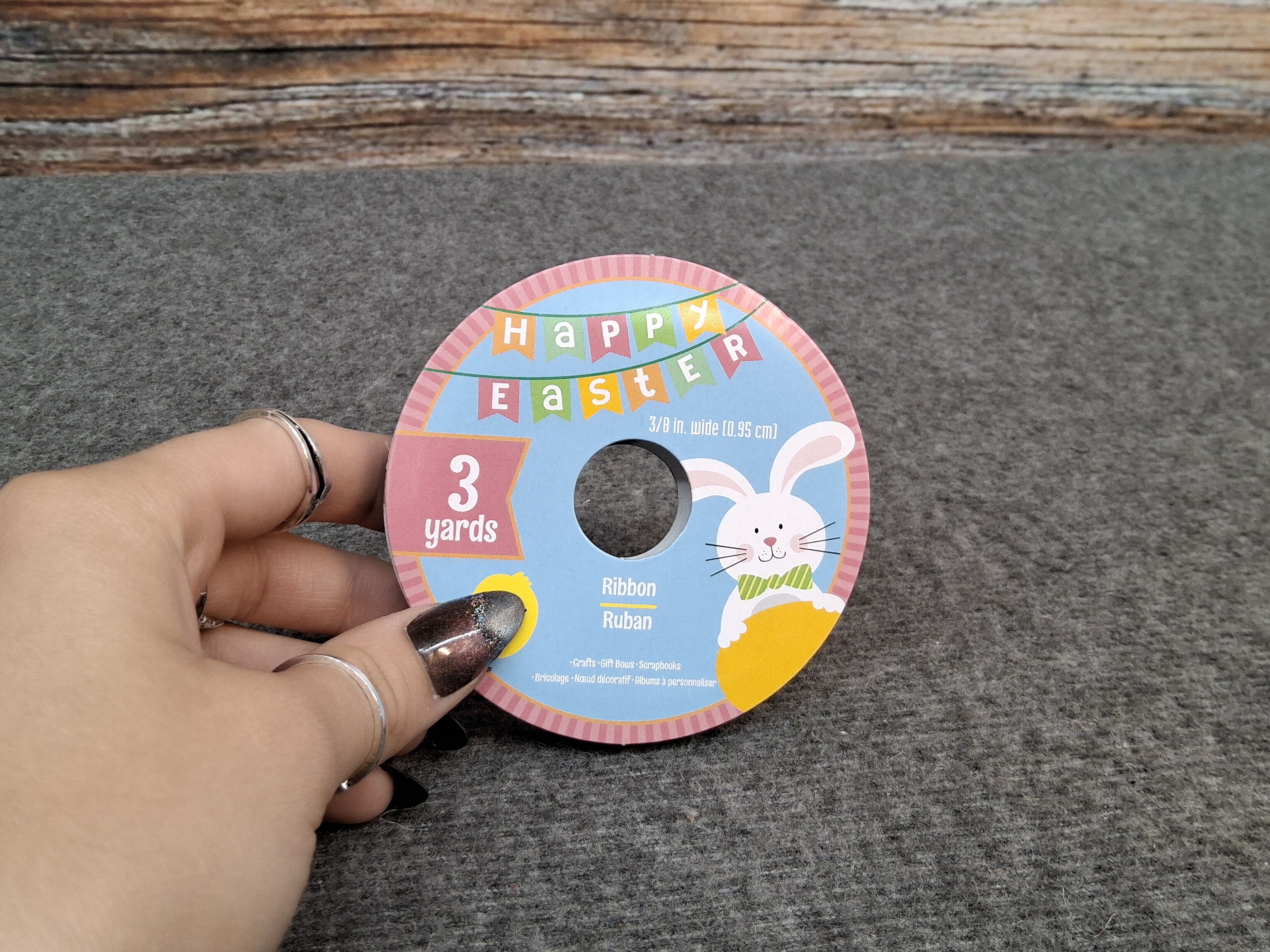 Purple Polka Dot Ribbon – 3 Yards