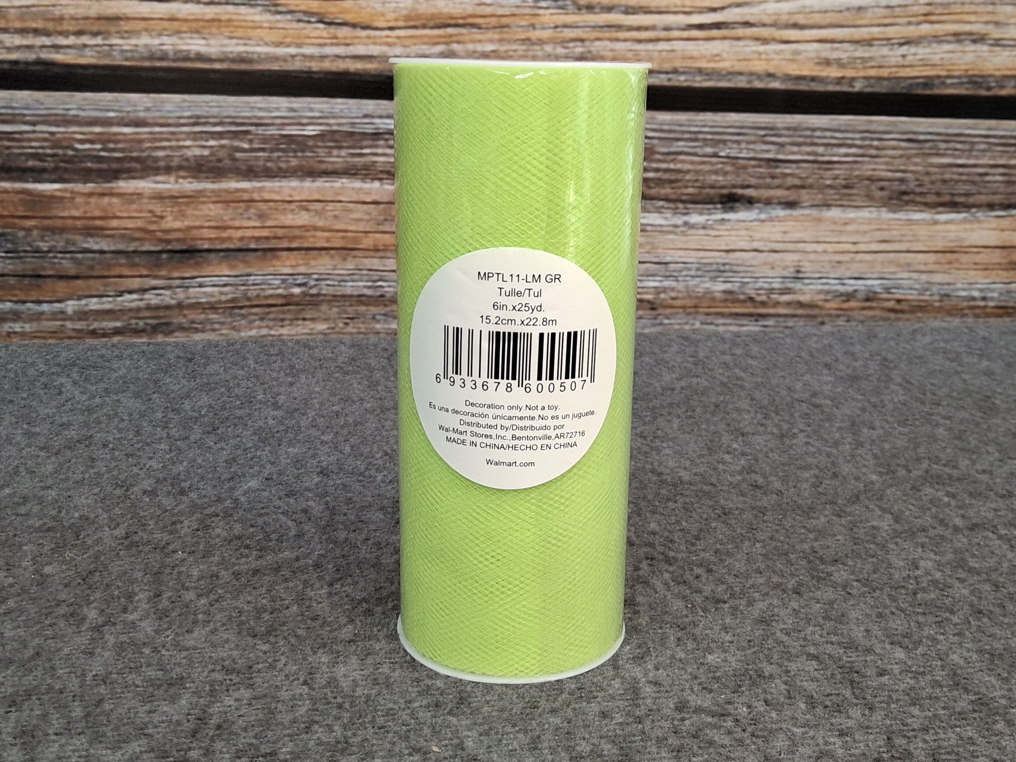 Lime Green Tulle Roll – 6" x 25yd