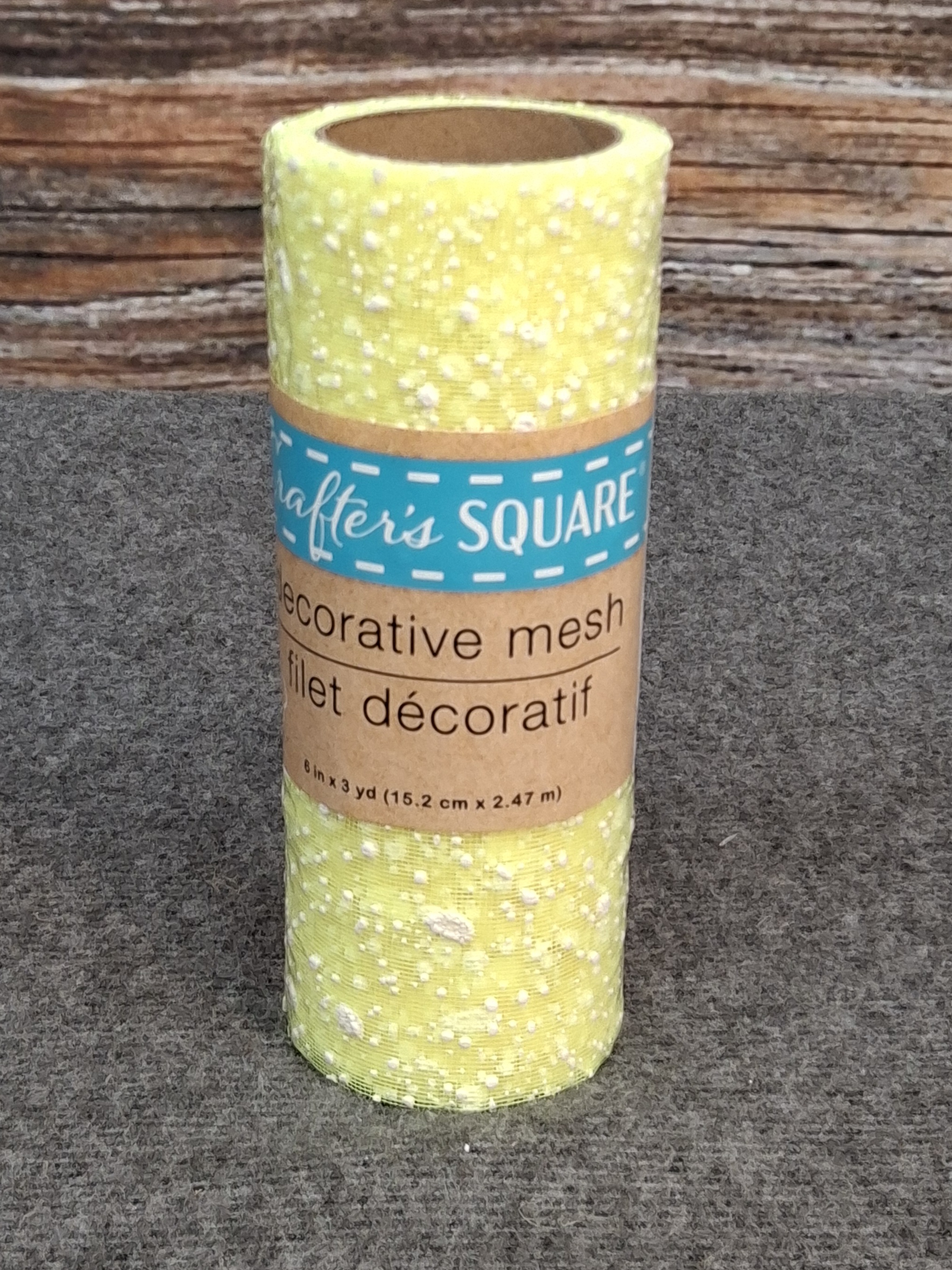 Crafter’s Square Yellow Decorative Mesh Roll 6in x 3yd