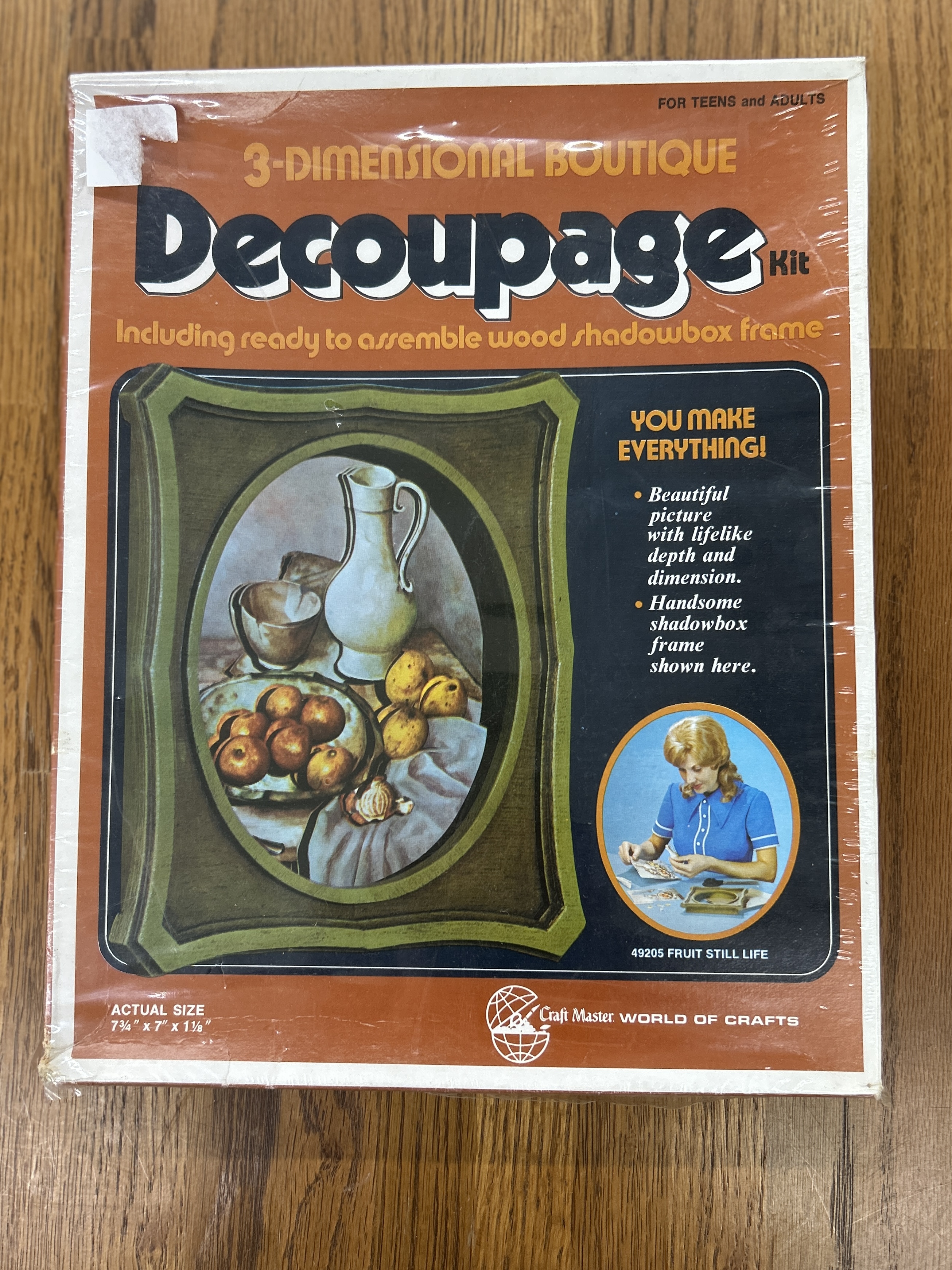 Vintage 1972 Craft Master 3D Decoupage Kit