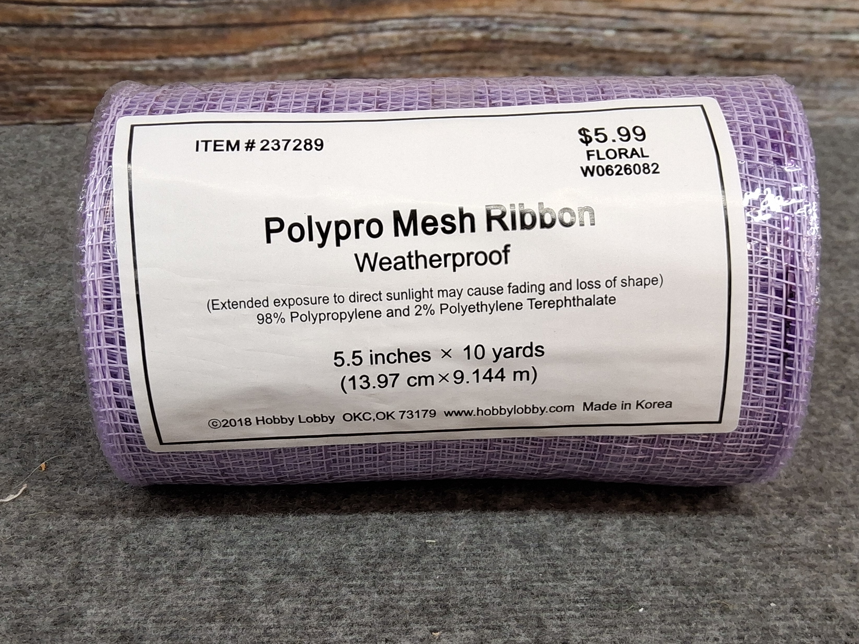 Polypro Mesh Ribbon (Weatherproof)