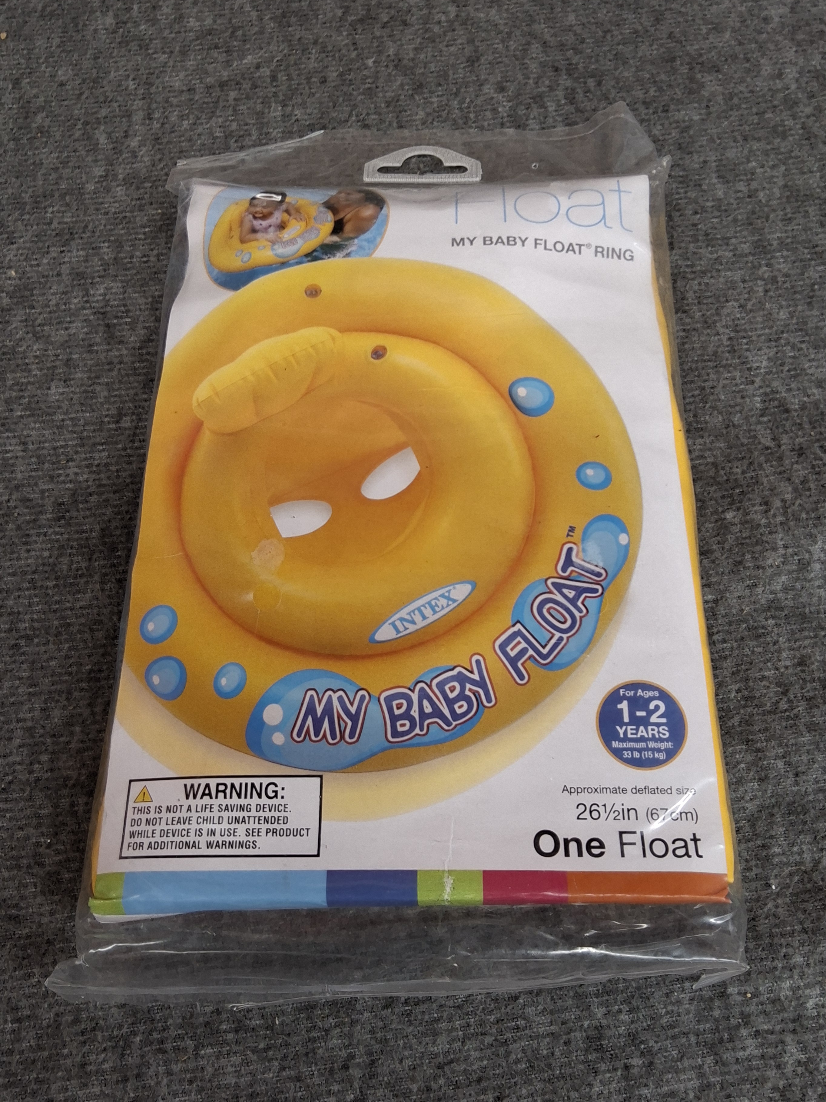 Intex My Baby Float Inflatable Pool Ring Ages 1–2