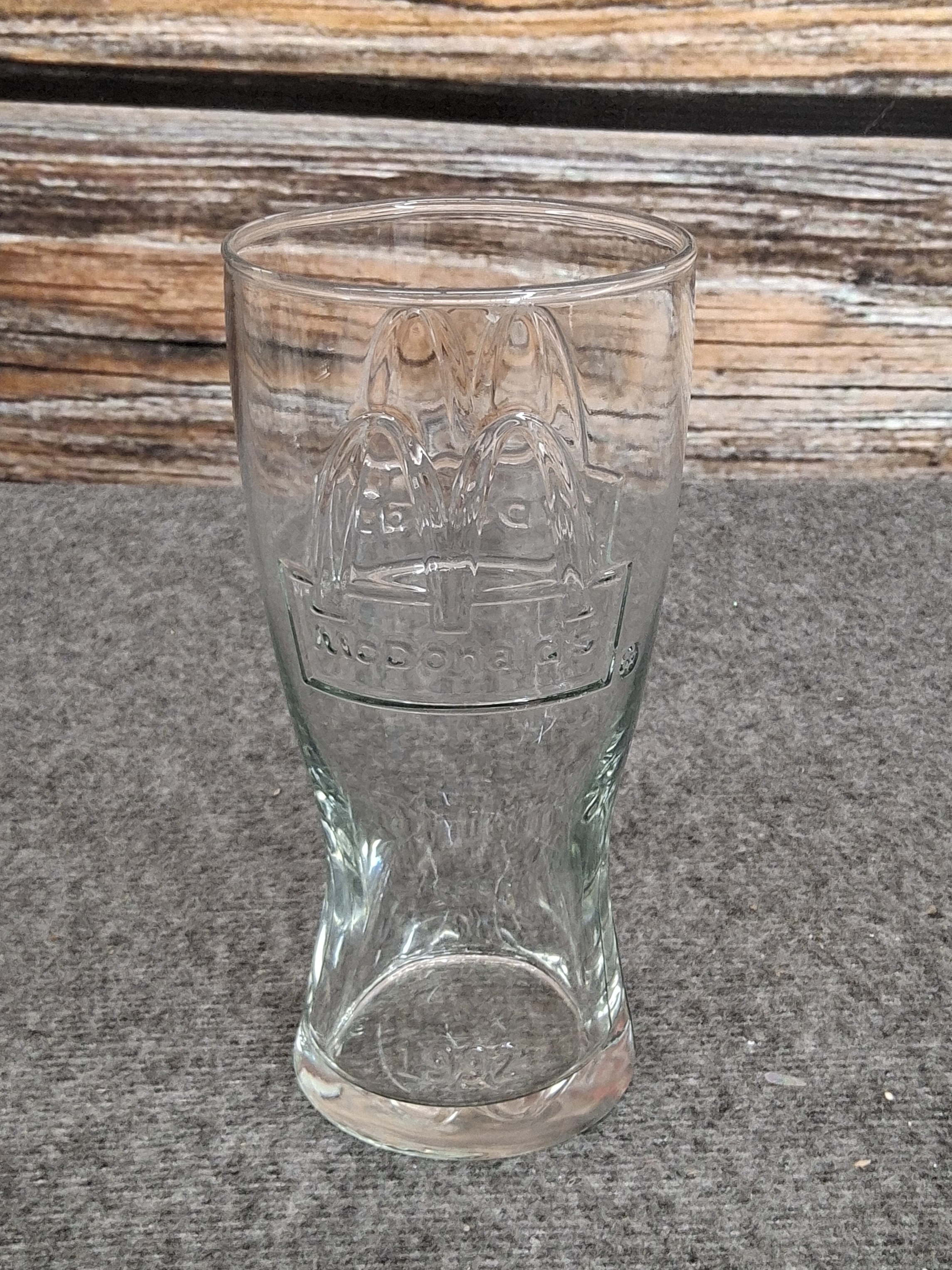 McDonald’s Coca-Cola Contour Glass (Clear, Golden Arches)