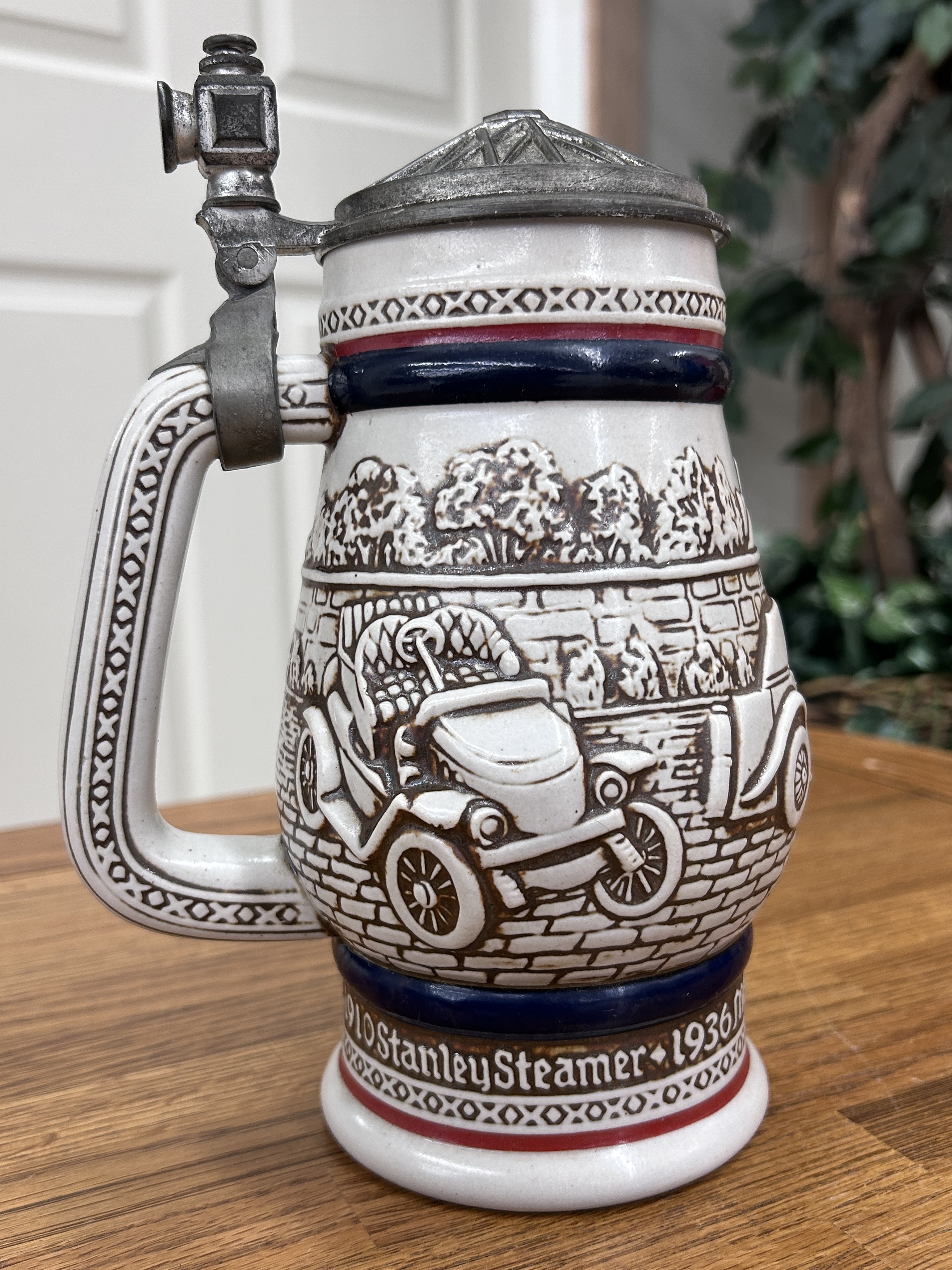 Vintage 1979 Collectible Avon Car Classics Ceramic Lidded Stein