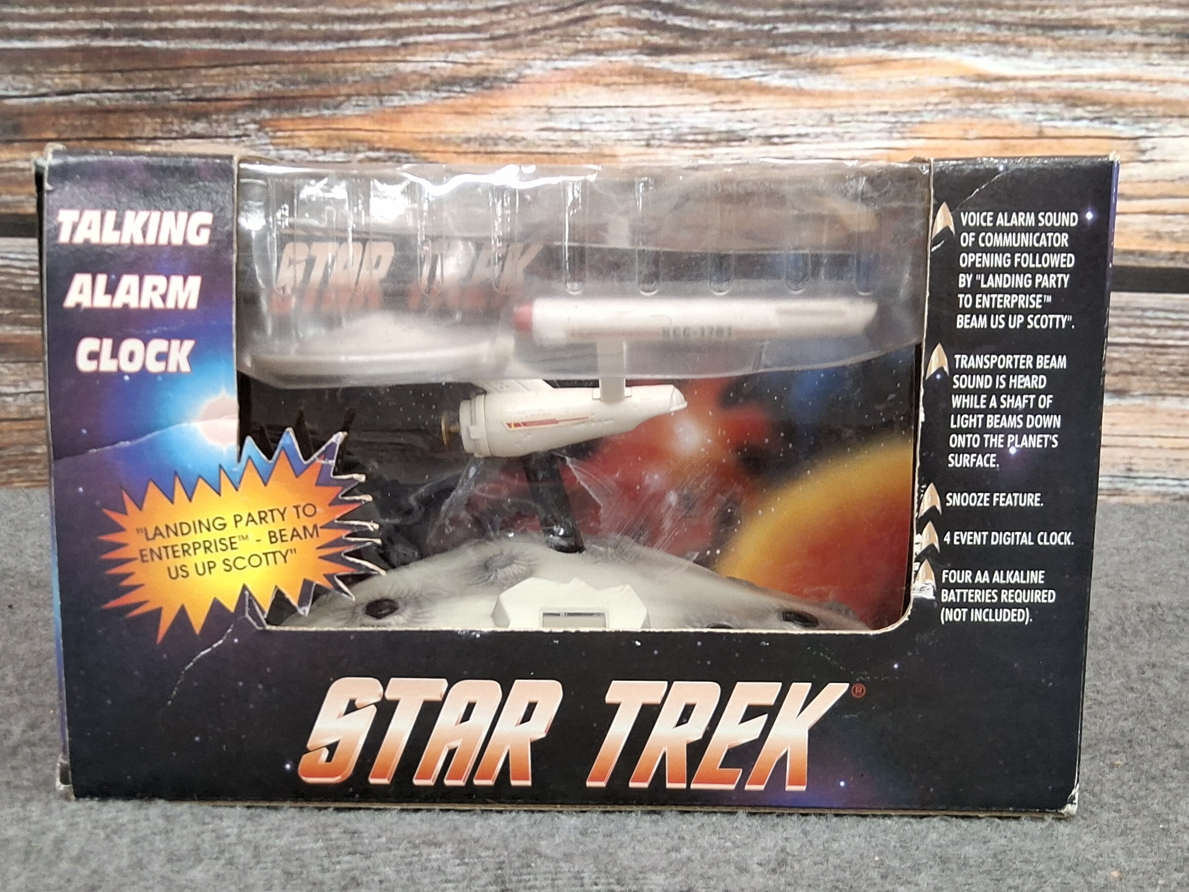 Star Trek Talking Alarm Clock USS Enterprise