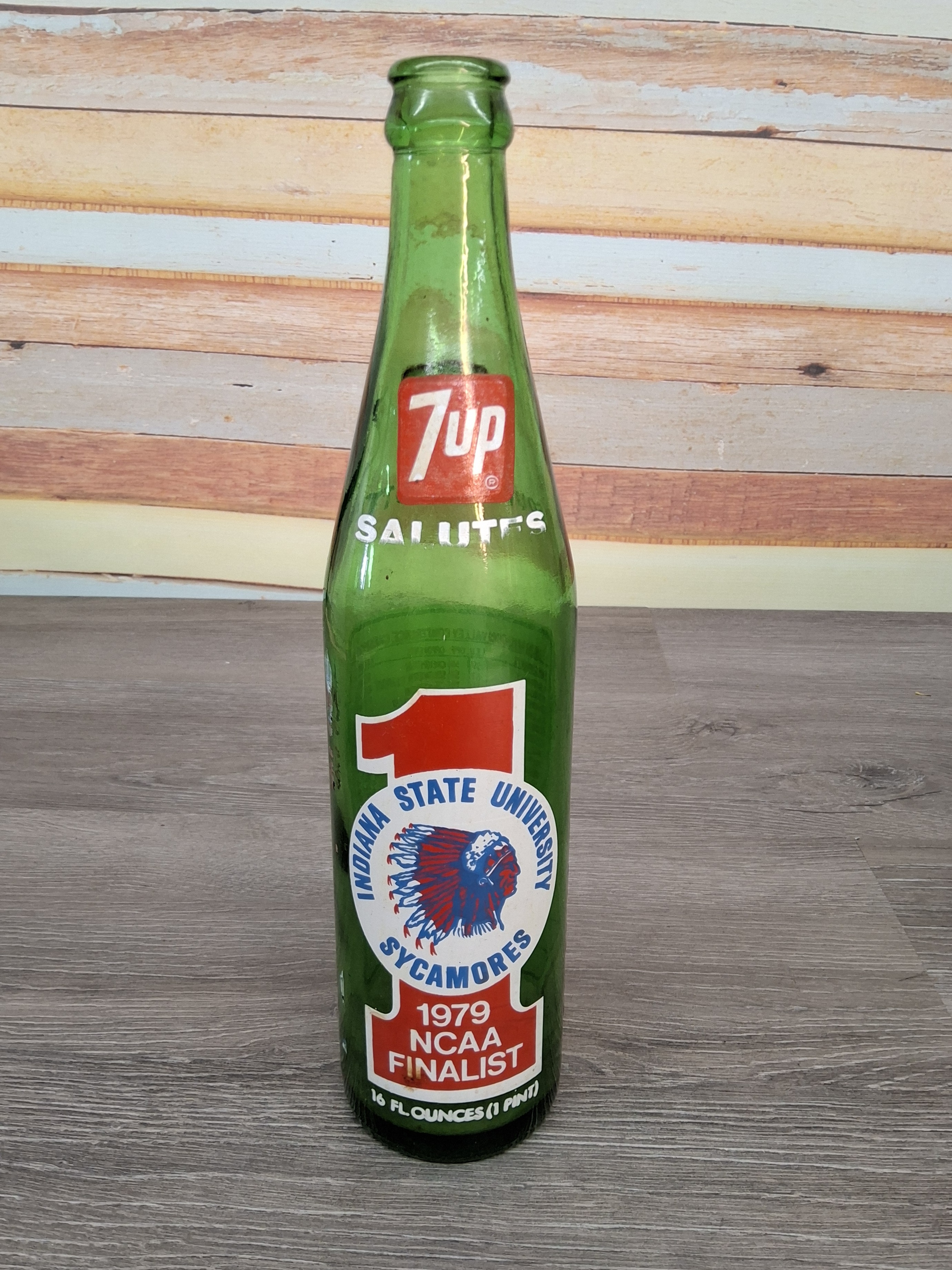 1979 Indiana State Sycamores 7UP NCAA Finalist Bottle