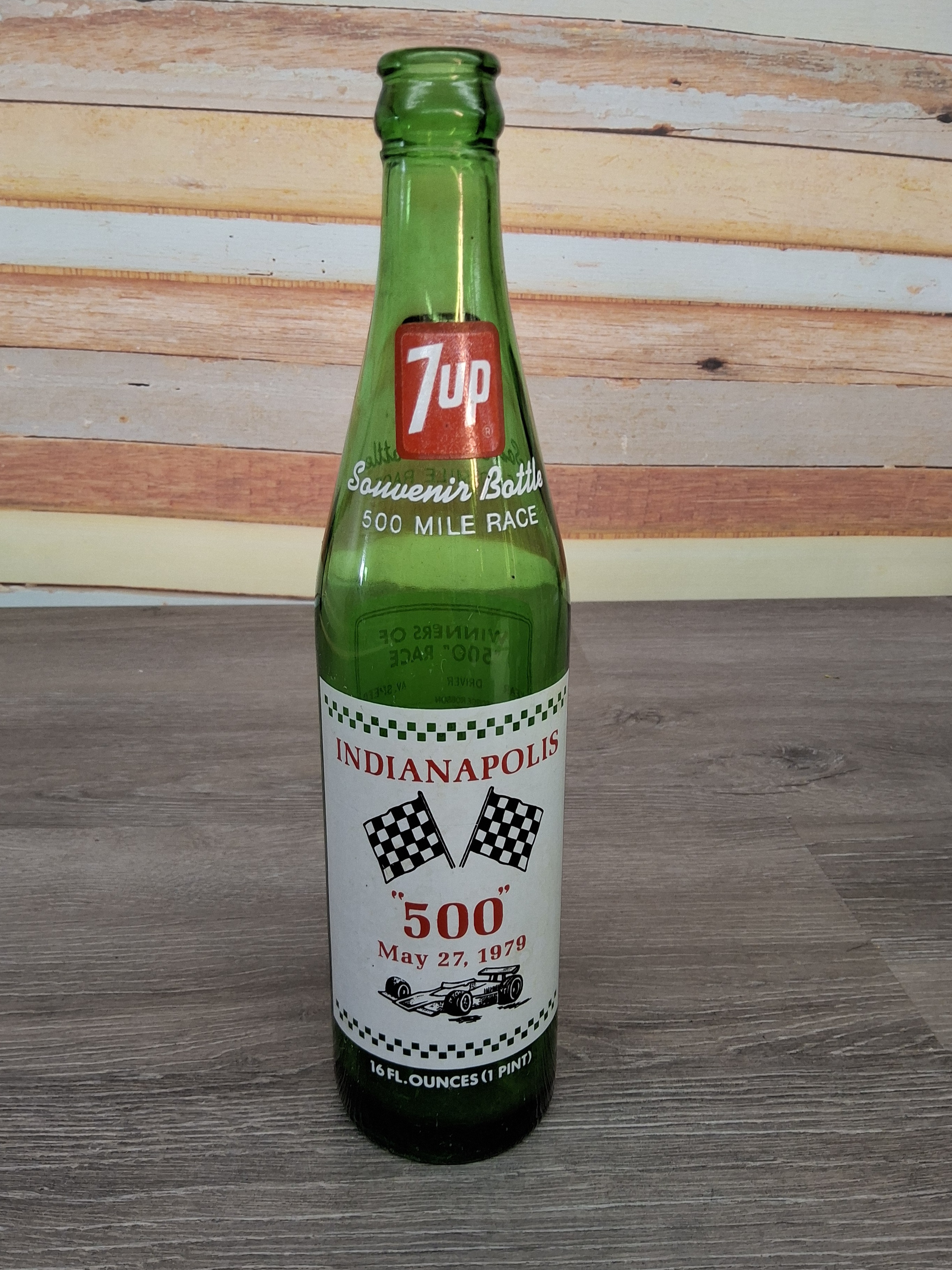 1979 Indianapolis 500 7UP Souvenir Bottle
