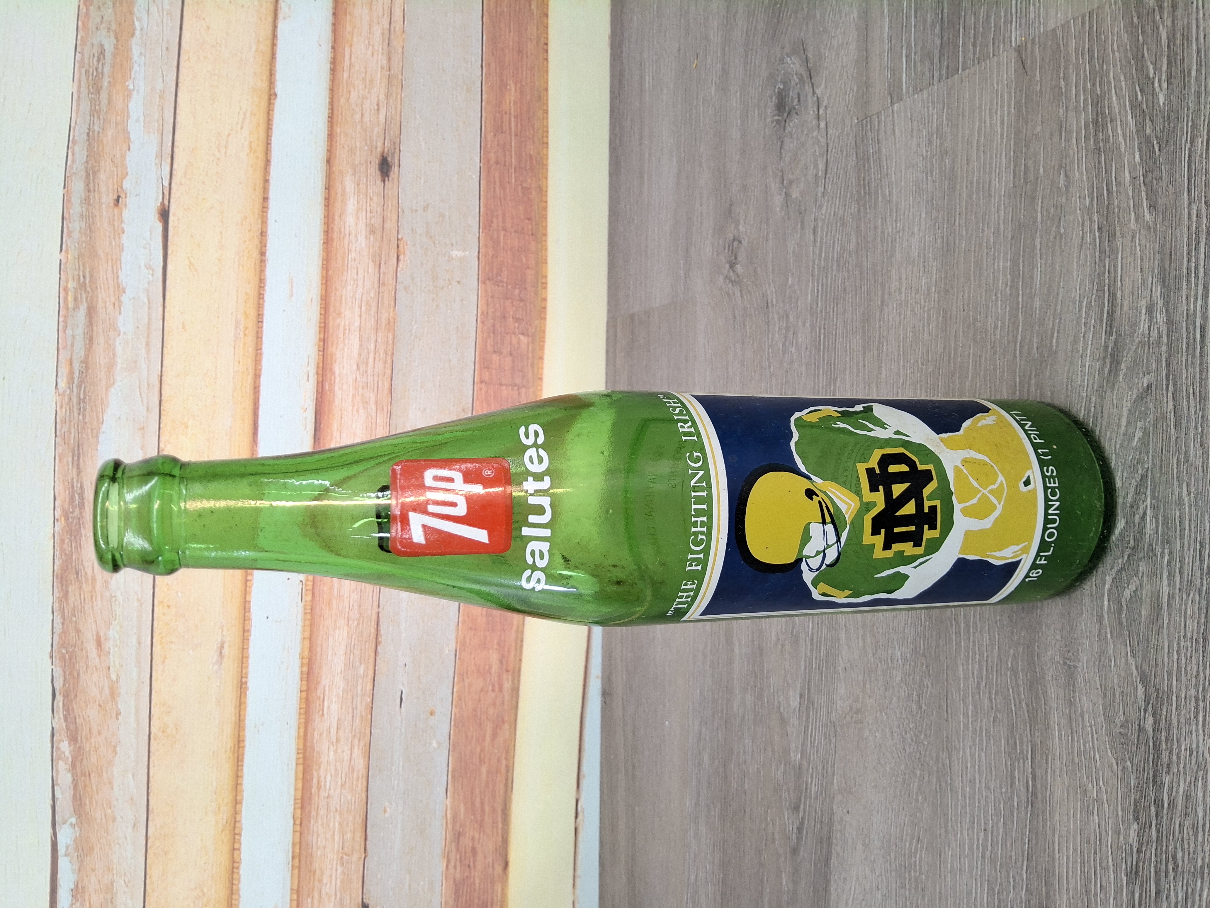 1977 Notre Dame Fighting Irish 7UP Champion Bottle