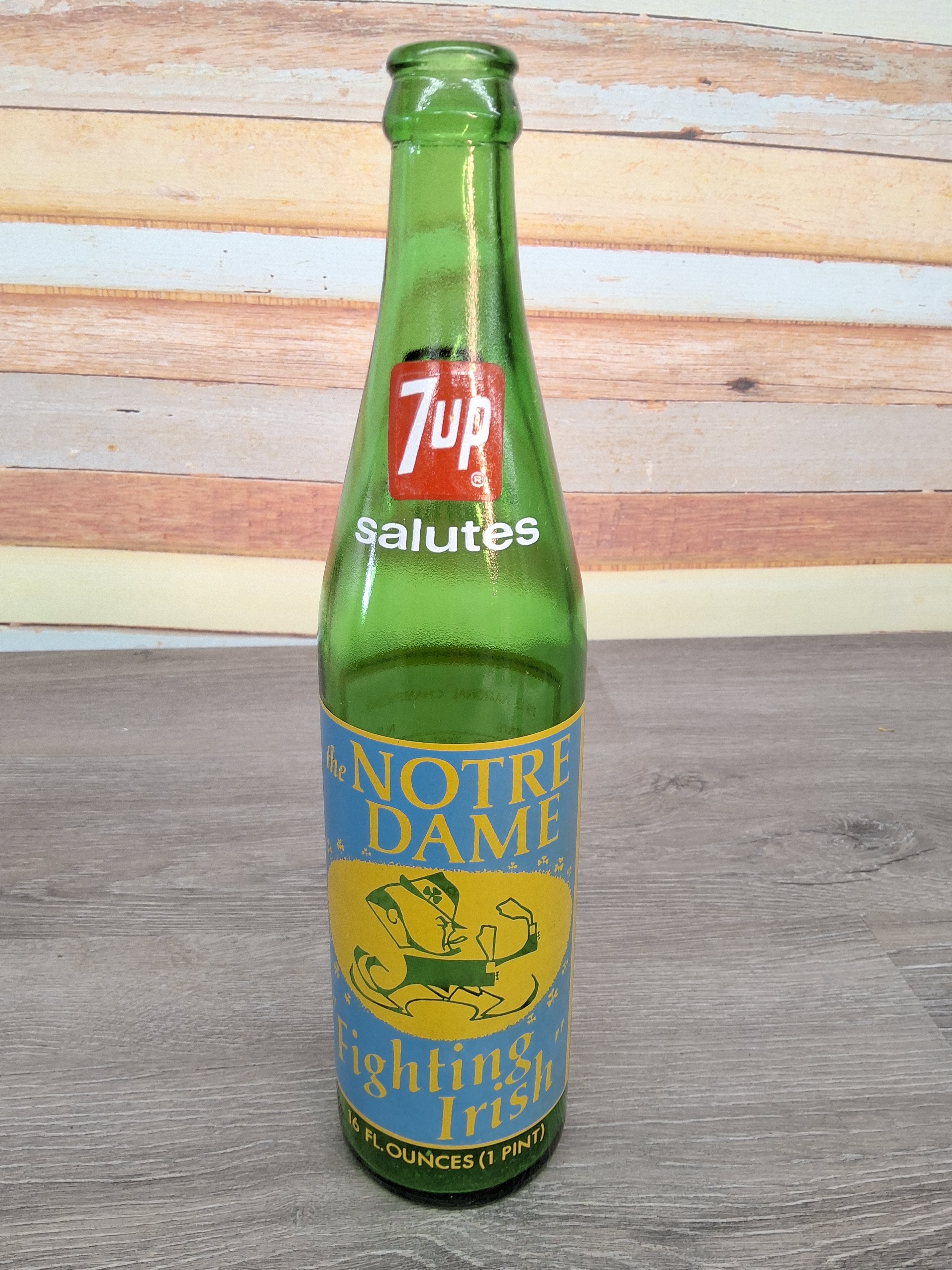 1973 Notre Dame Fighting Irish 7UP Champion Bottle
