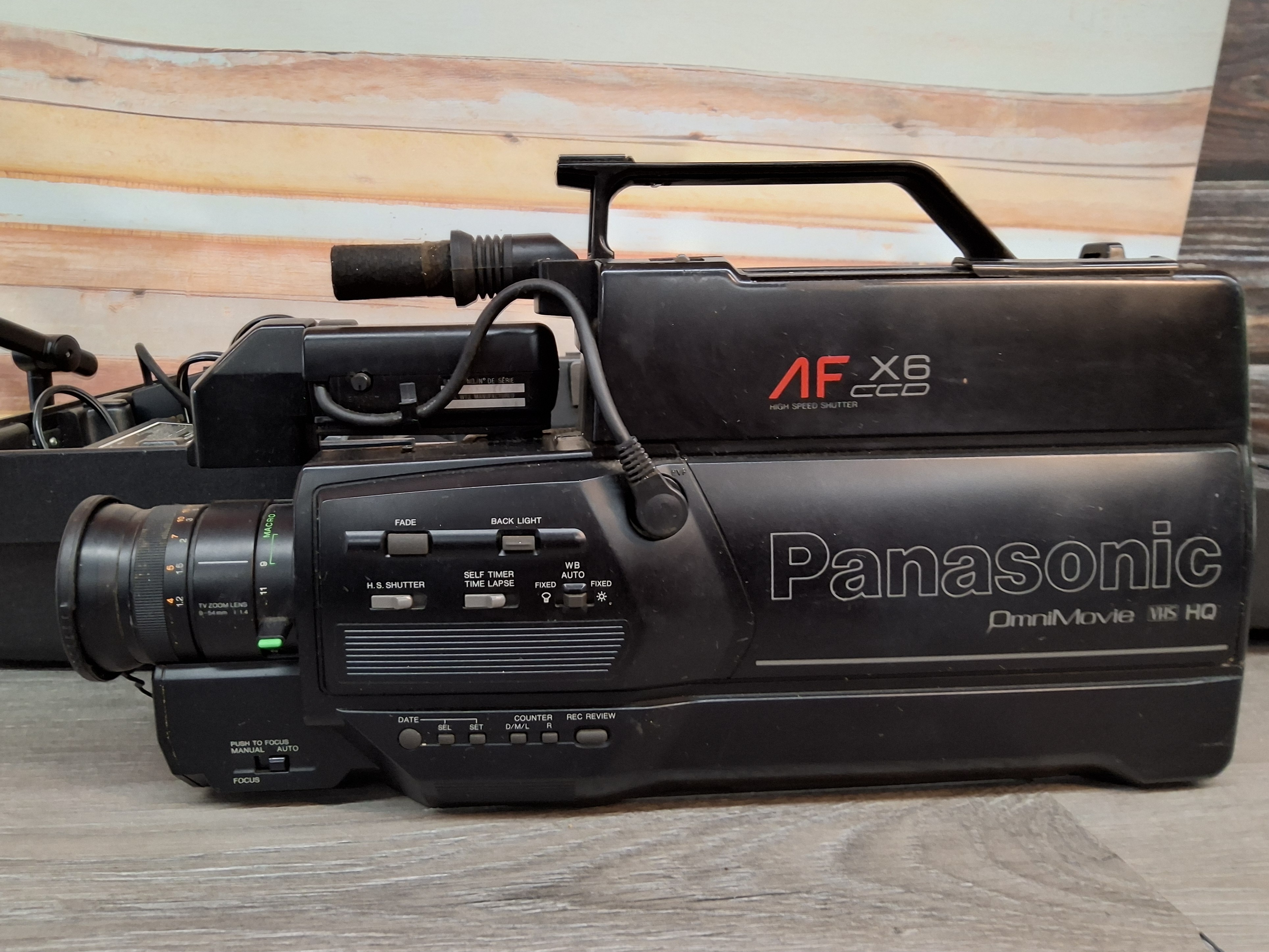 Panasonic OmniMovie AF X6 CCD VHS HQ Camcorder w/ Case & Accessories (Untested) (in store pick up only)