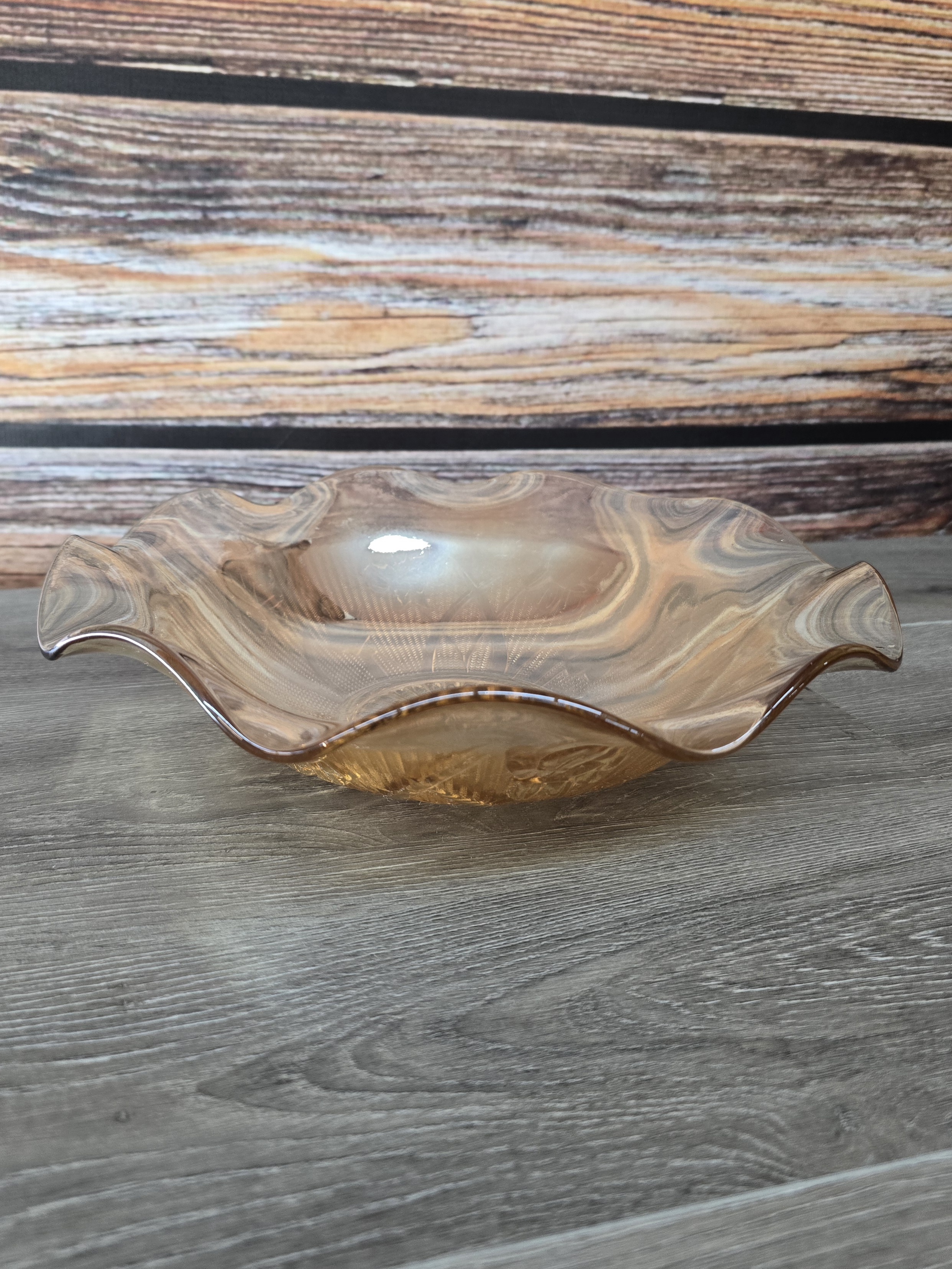 Vintage Clear Pressed Glass Serving Bowl 11" AS-IS