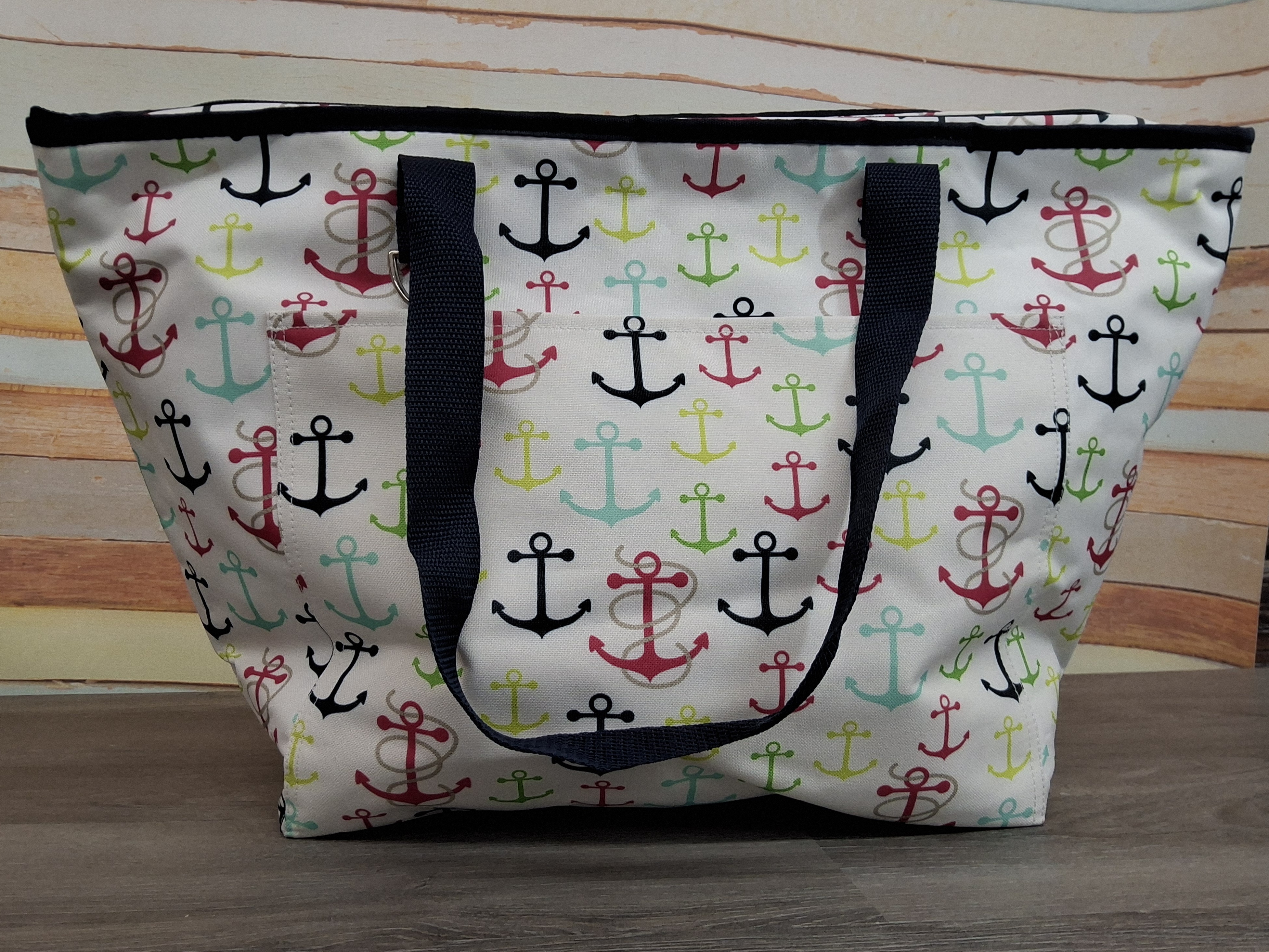 Thirty-One Anchor Print Thermal Tote – Large Insulated Bag