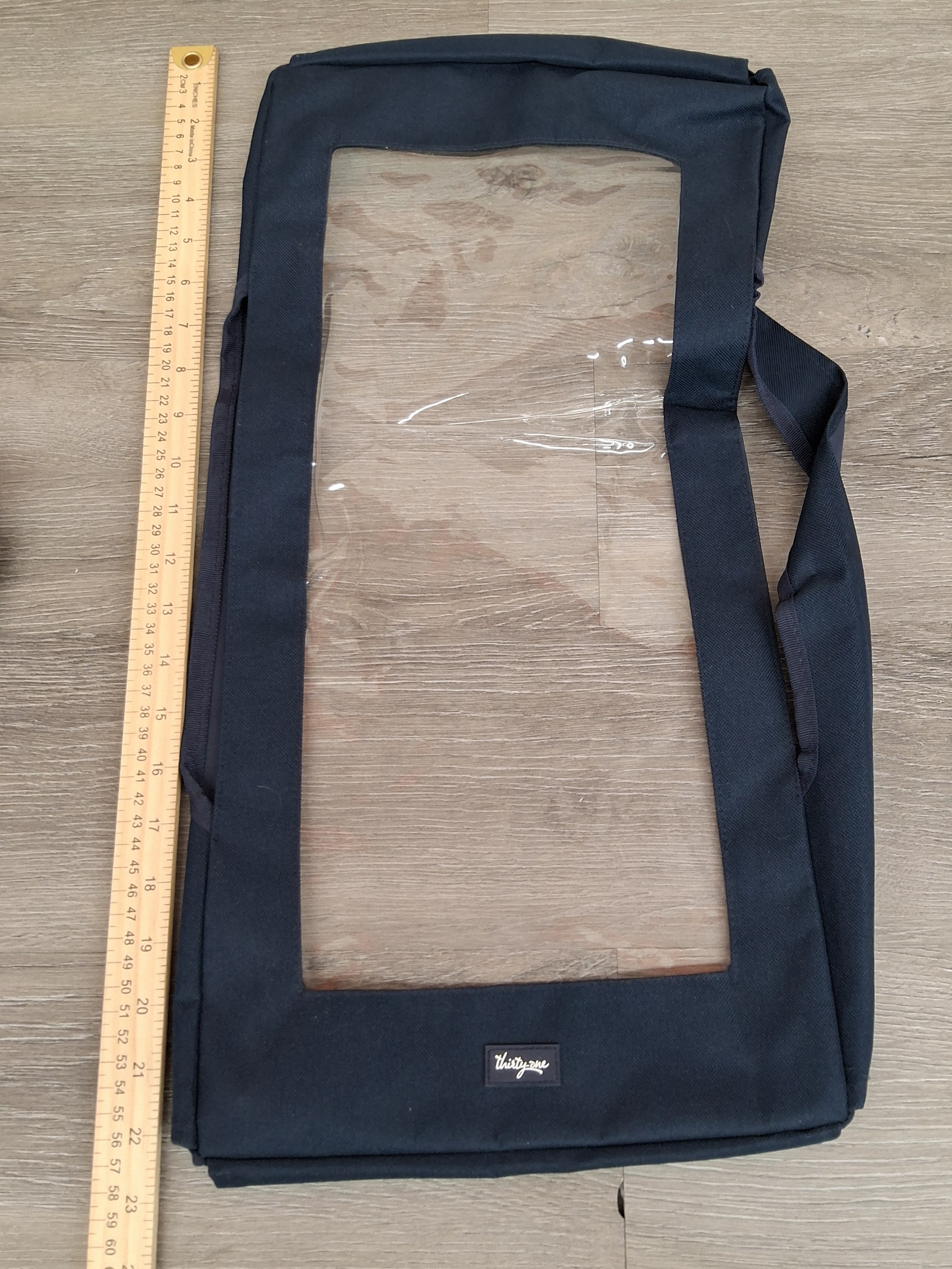 Thirty-One Black Storage Tote Lid with Clear Window