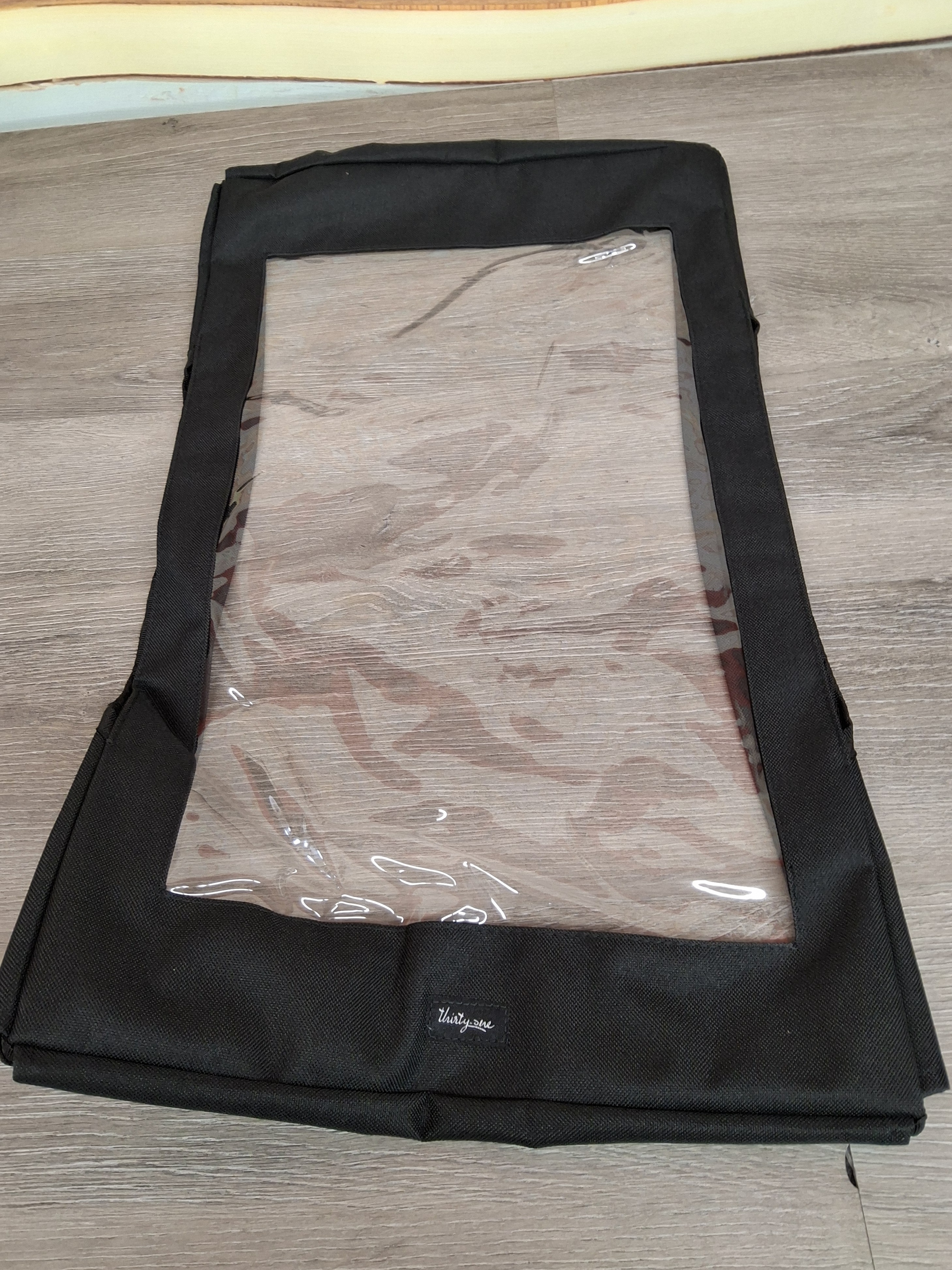 Thirty-One Black Storage Tote Lid with Clear Window