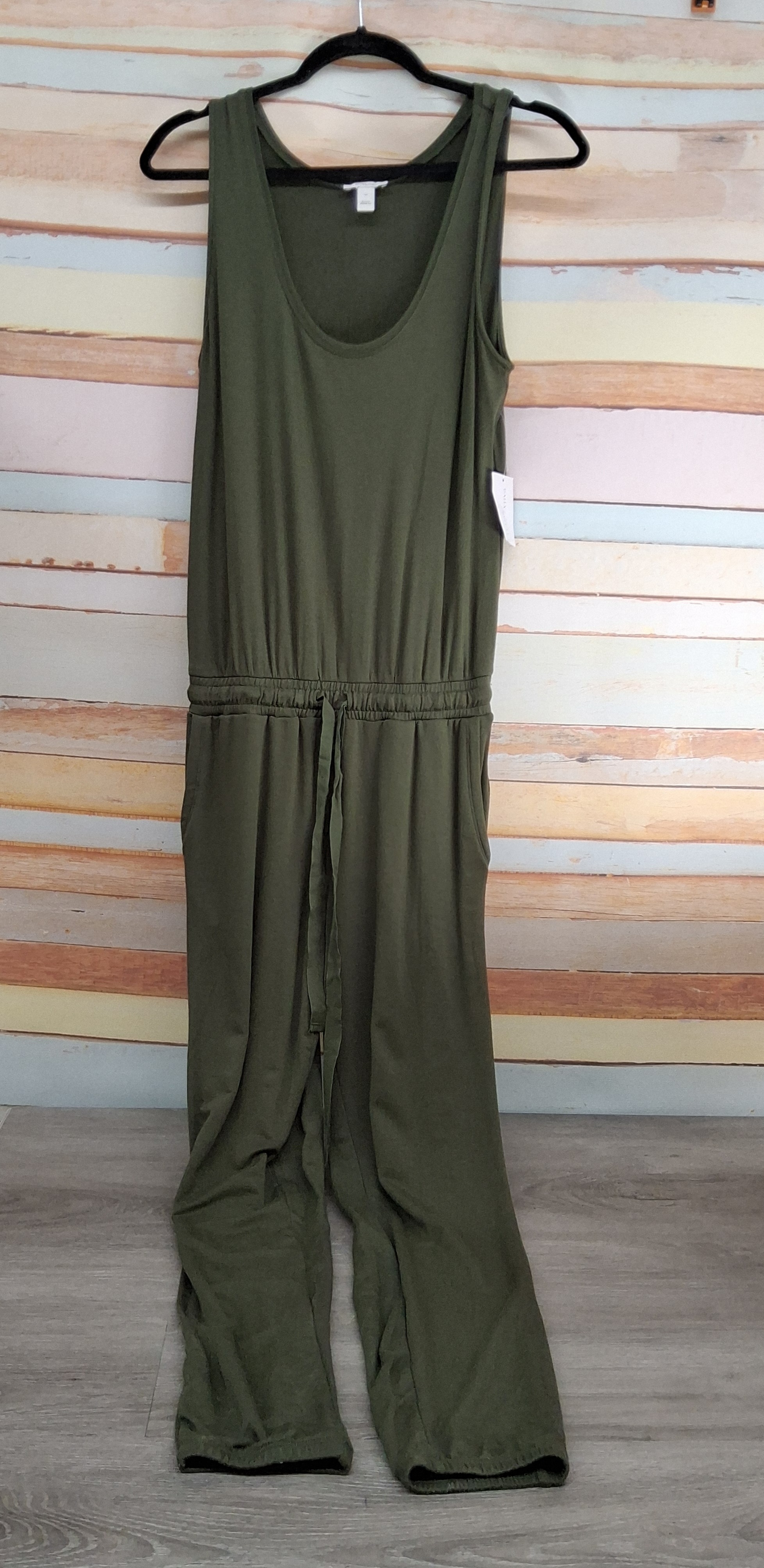 Daily Ritual Olive Green Sleeveless Jumpsuit XS