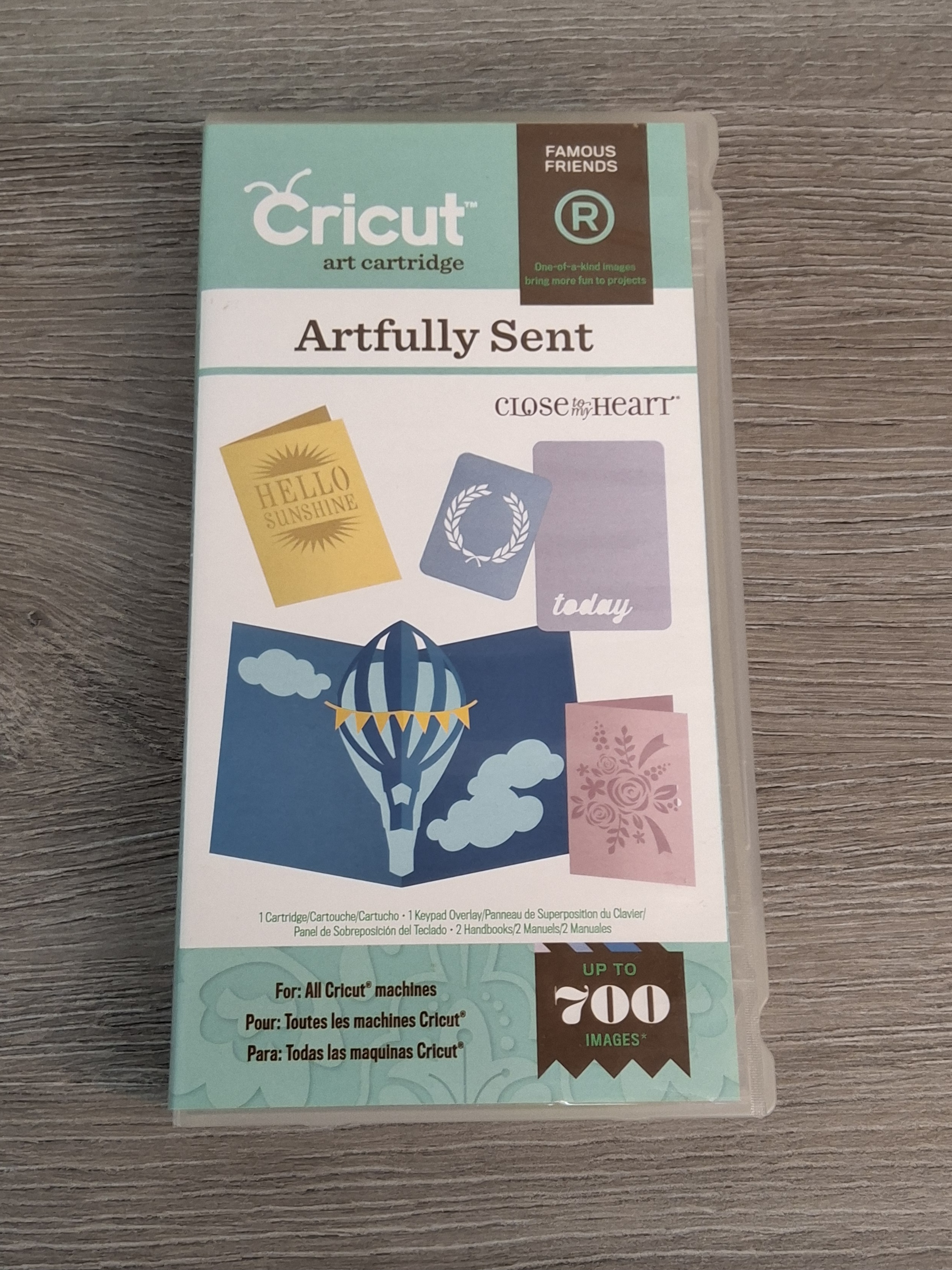 Cricut Art Cartridge – Artfully Sent w/ Booklet & Overlay