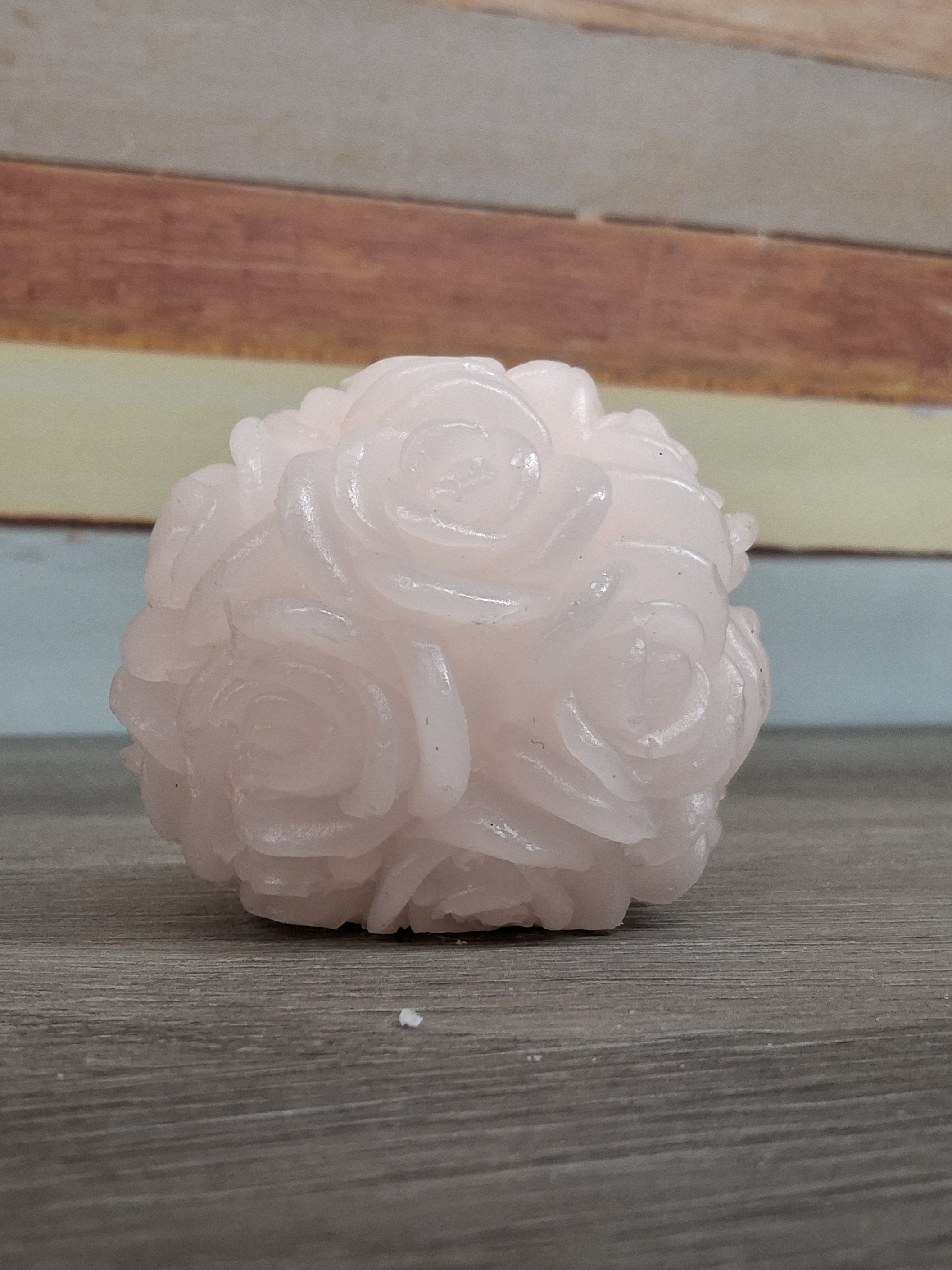 Pink Rose Ball Decorative Candle