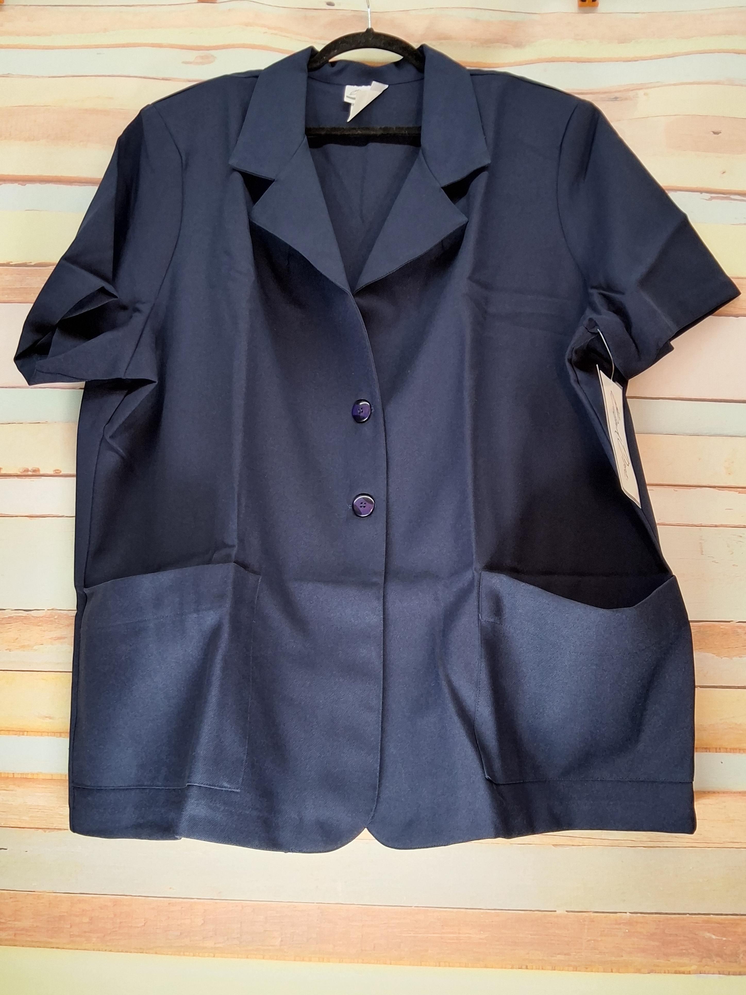 Alfred Dunner 3XL Navy Short Sleeve Blazer