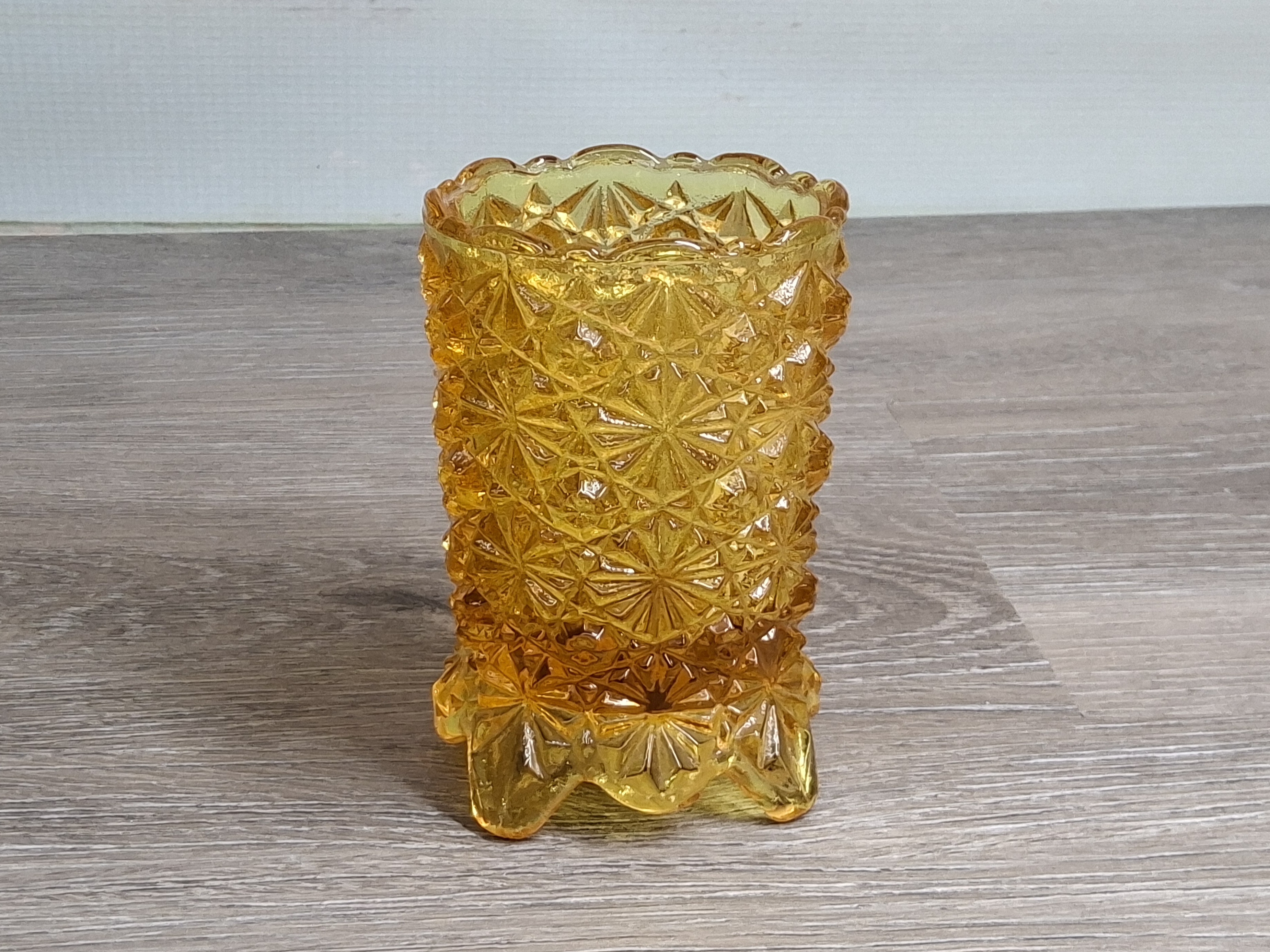 Vintage L.E. Smith Amber Glass