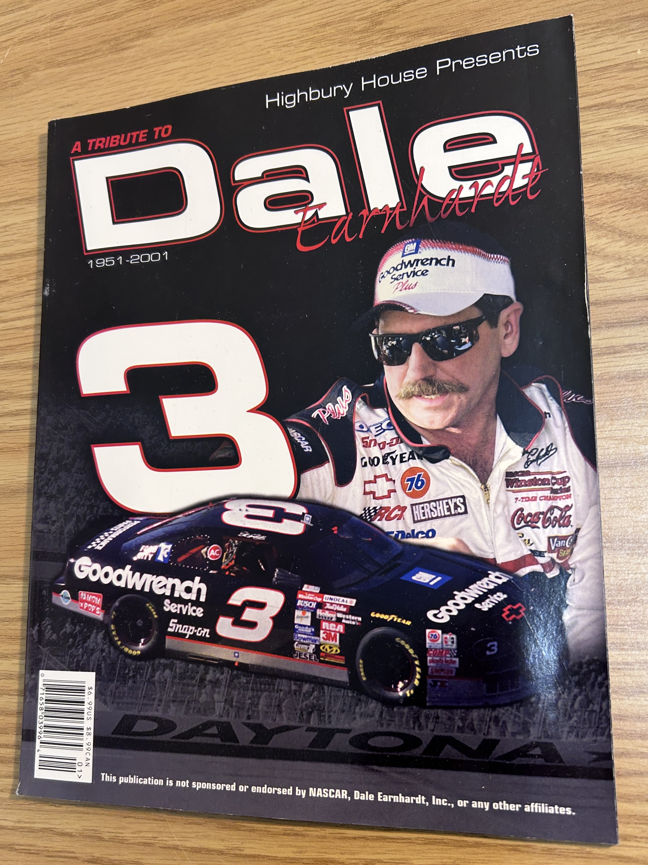 2001 A Tribute To Dale Earnhardt magazine by Highbury House