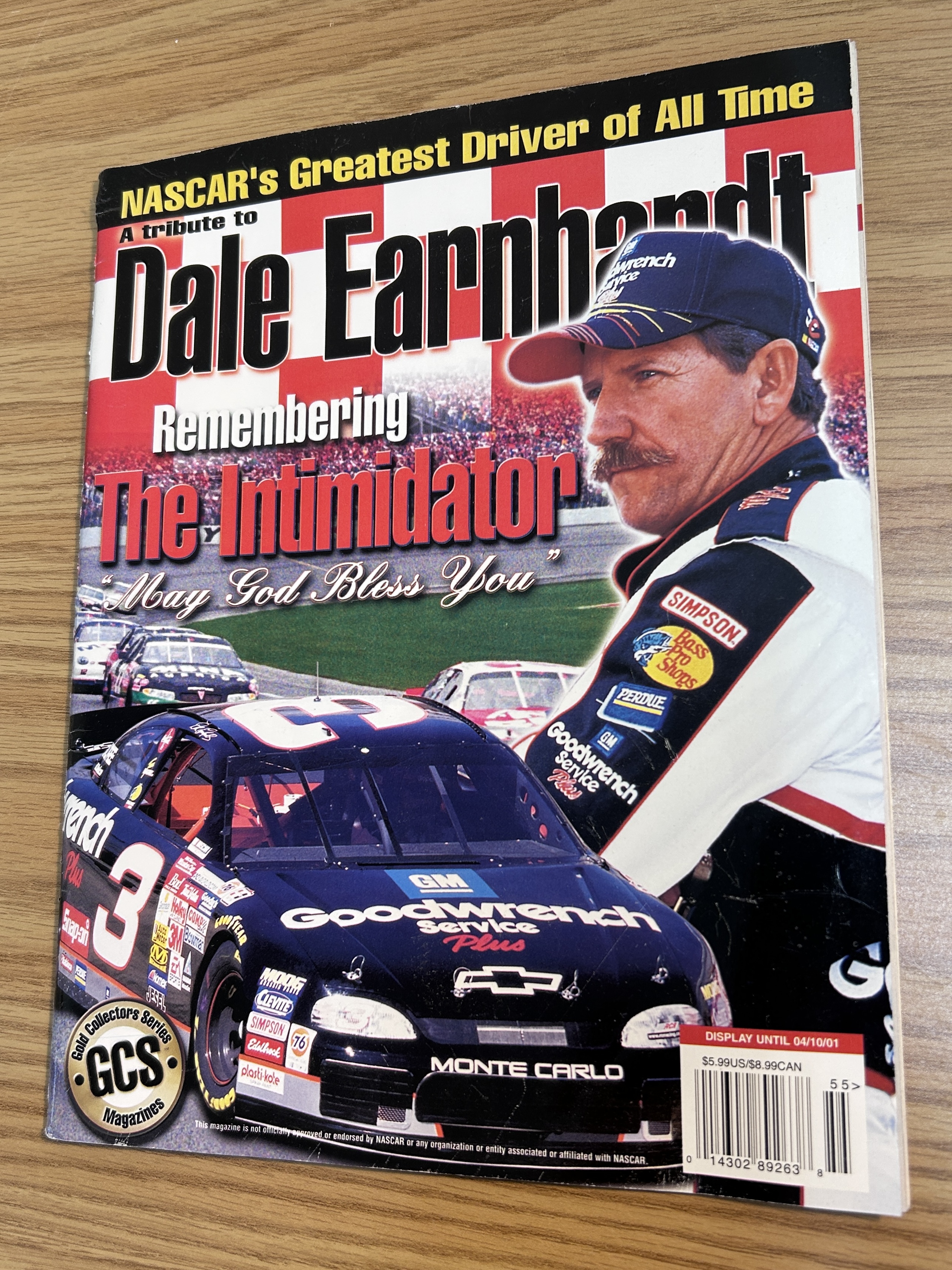 2001 A Tribute to Dale Earnhardt Magazine Gold Collectors Series