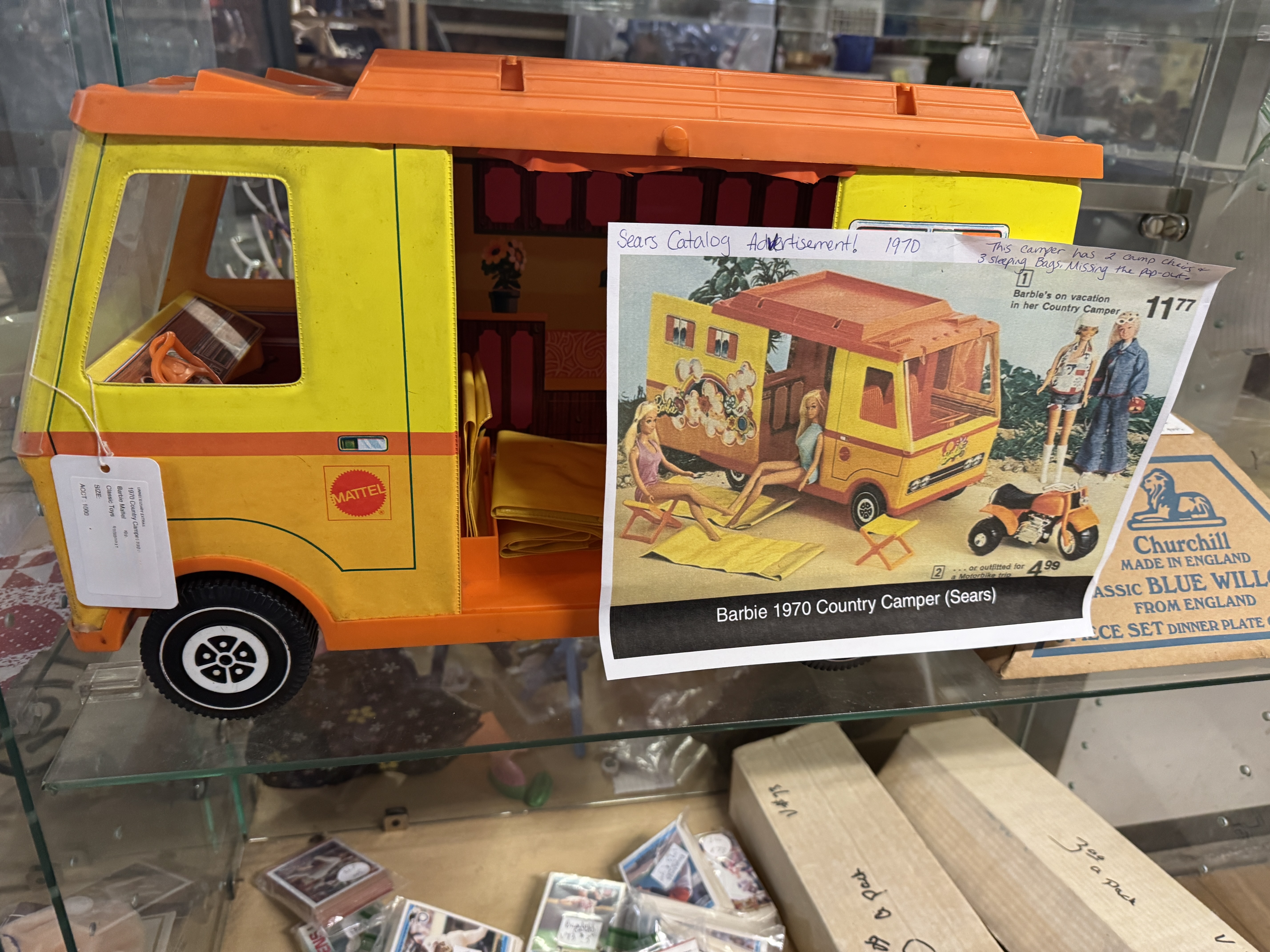 1970 Barbie Country Camper - 2 Chairs, 3 Sleeping Bags