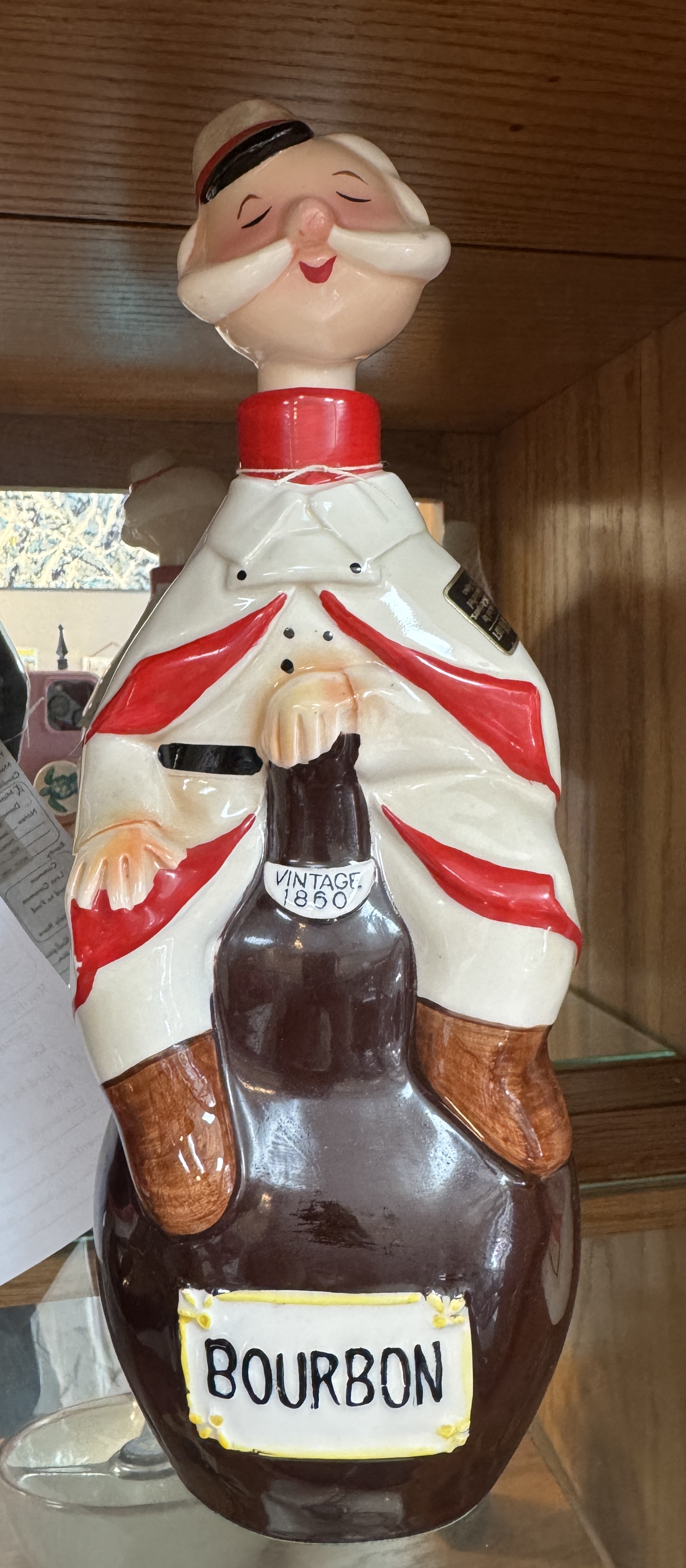 Bourbon Decanter "Vintage 1860" by Hickok Gift Japan Ceramic Empty