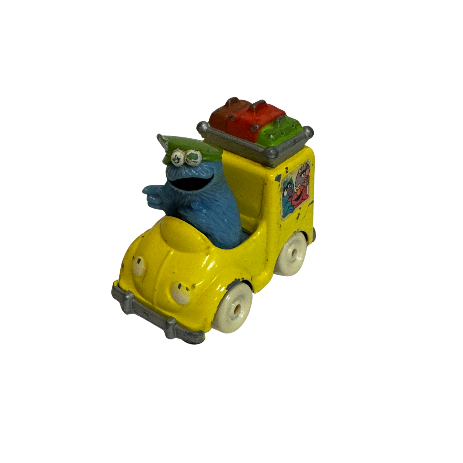 Vintage Sesame Street Cookie Monster Diecast Toy Car
