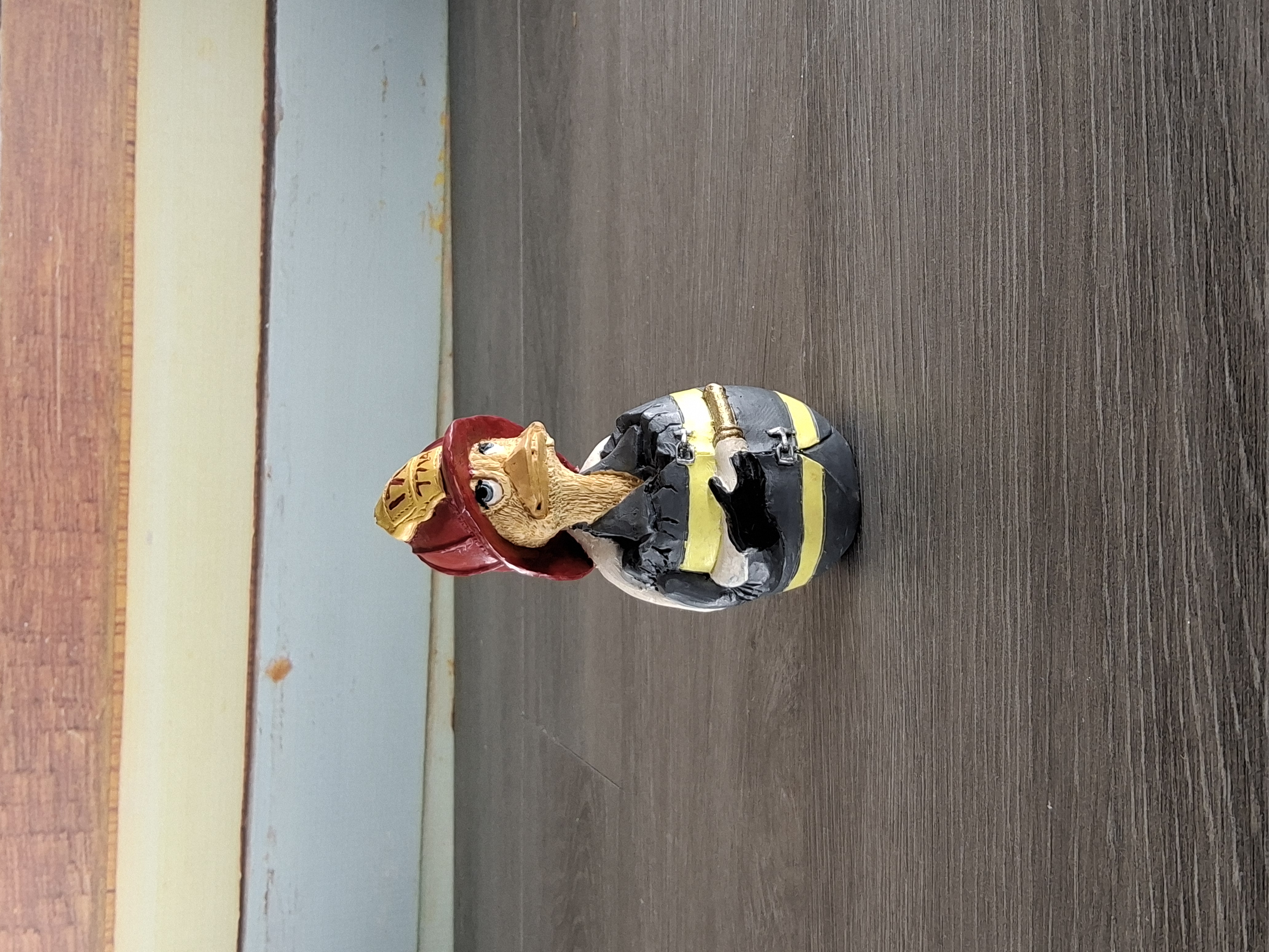 G.M. Bowker Firefighter Duck Figurine