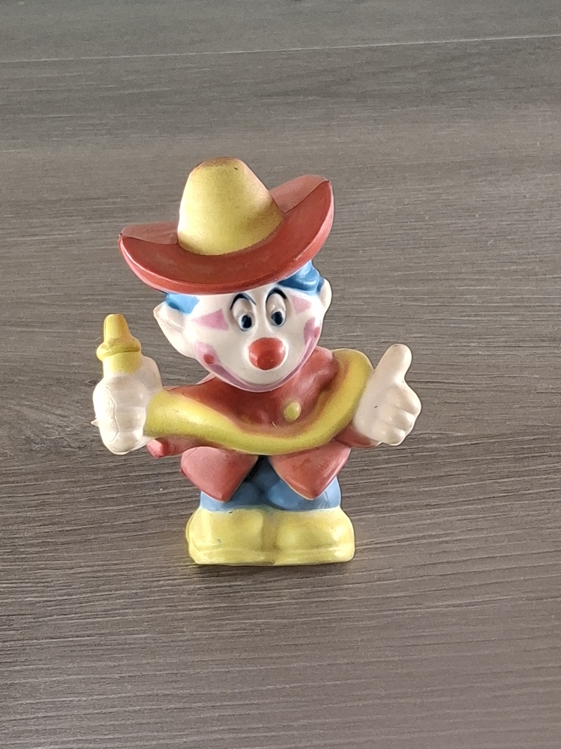 Vintage Firefighter Clown Figurine