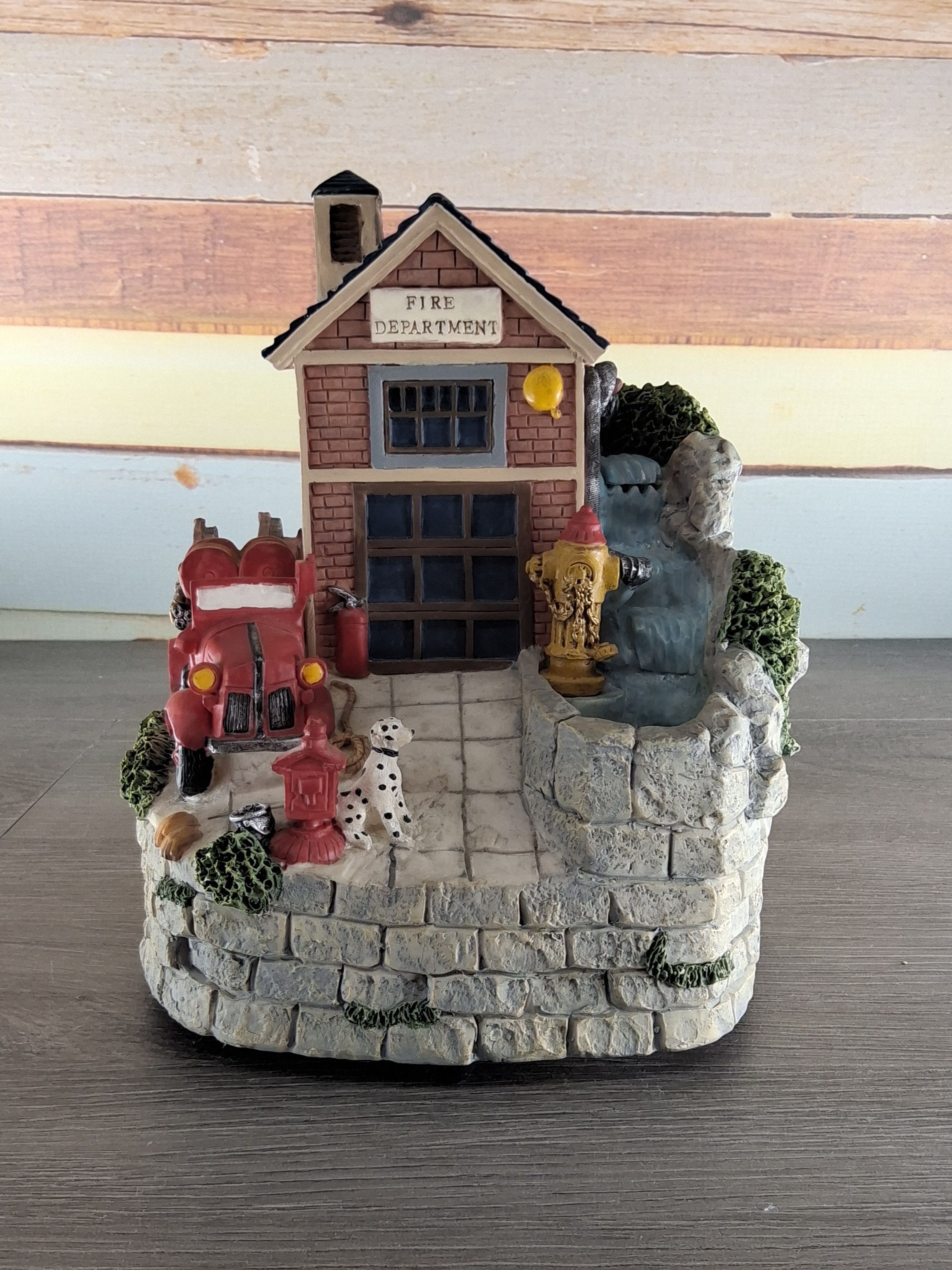 Berkeley Designs Fire Department Musical Fountain Figurine