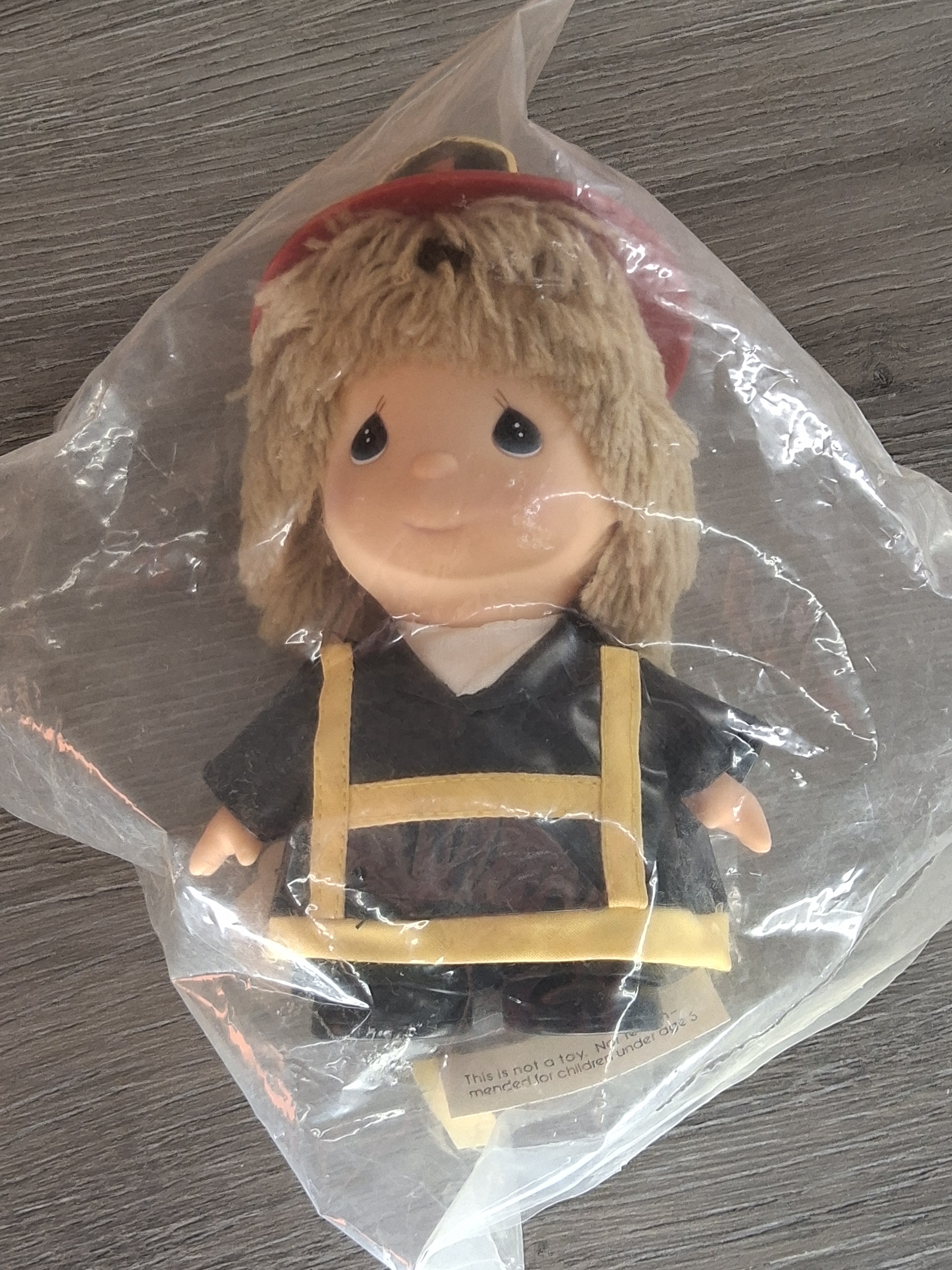 Enesco Precious Moments Firefighter Soft Vinyl Doll NIP